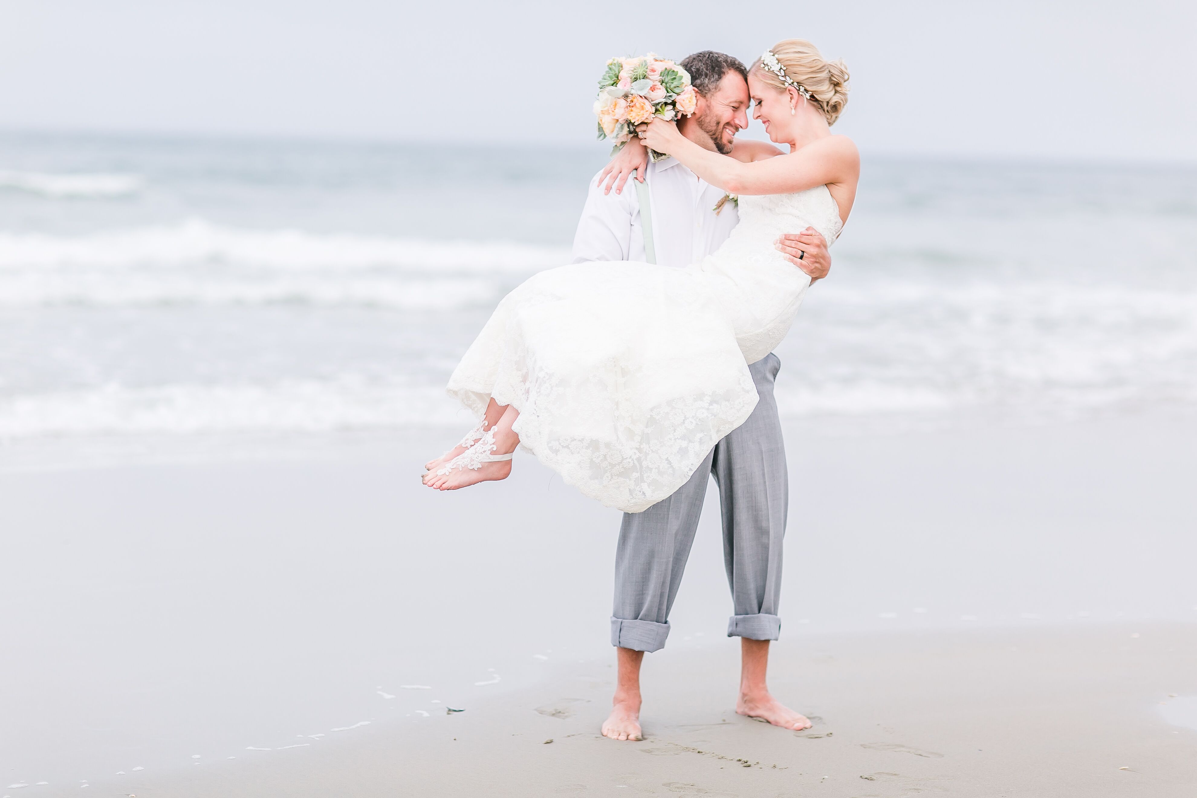 A Laid-Back Beach Wedding at Wild Horse at Swan Island Estates in ...