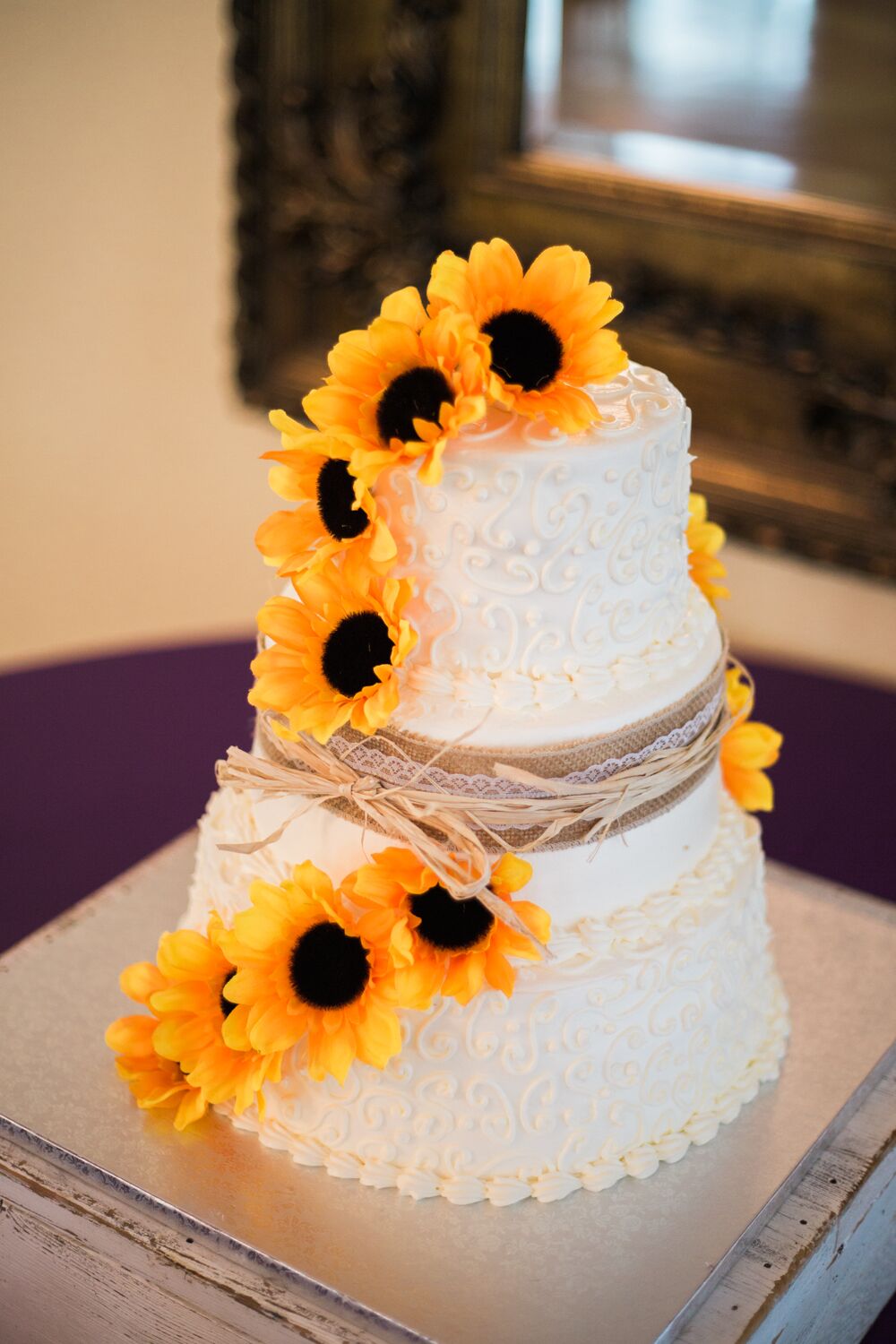 A Sunflower Wedding Cake