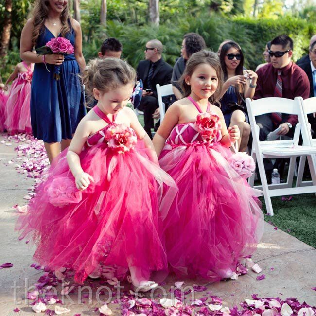 fuchsia flower girl dresses