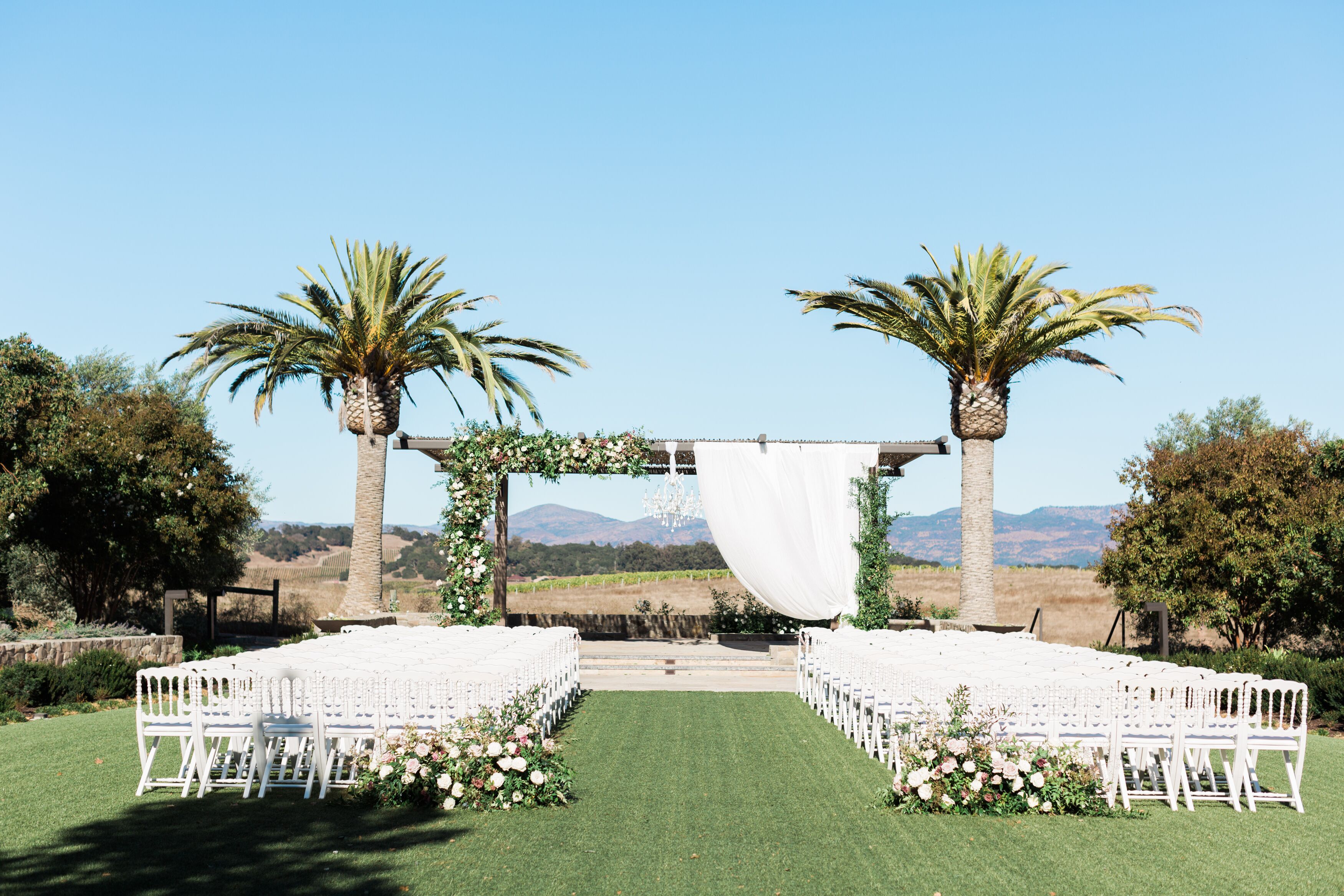 Elegant Outdoor Ceremony at Carneros Resort and Spa in Napa, CA