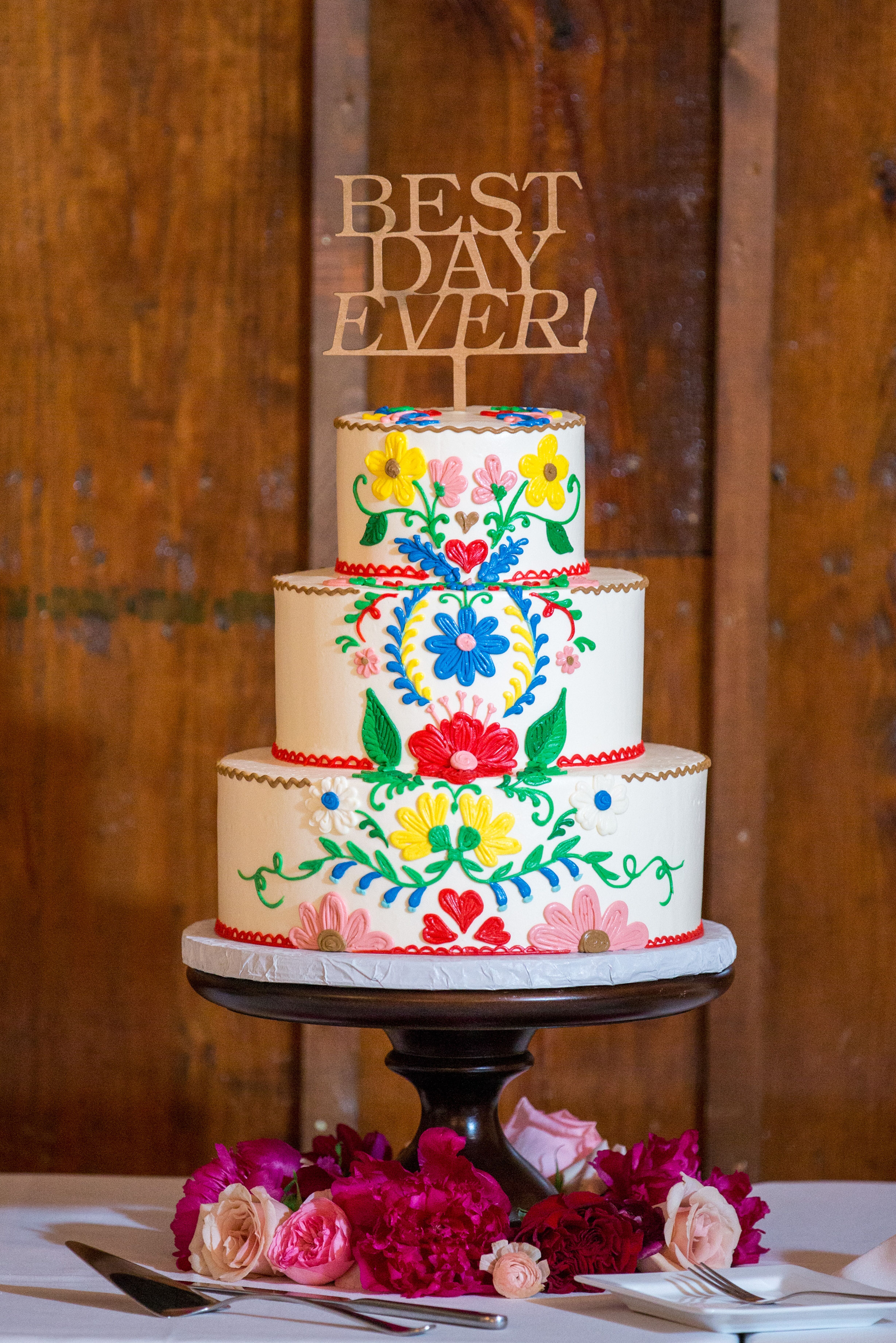 Traditional Mexican Colorful Wedding Cake Design