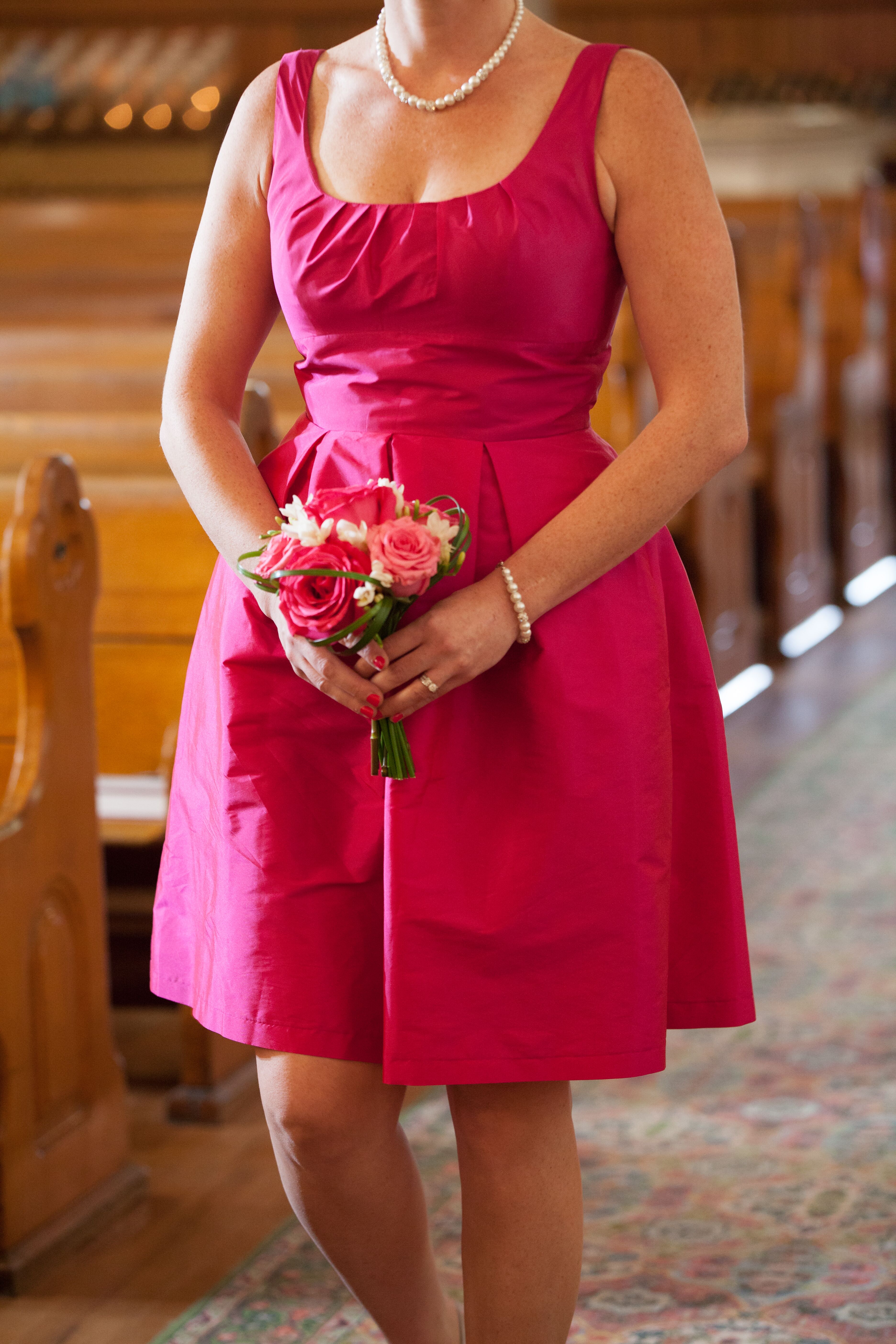 cerise bridesmaid dresses