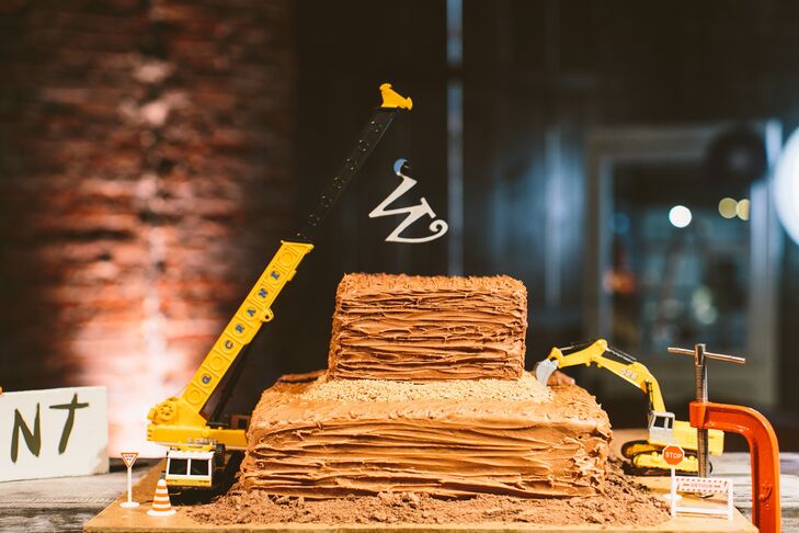 Construction Site-Inspired Groom's Cake