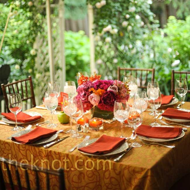 Orange Reception Decor