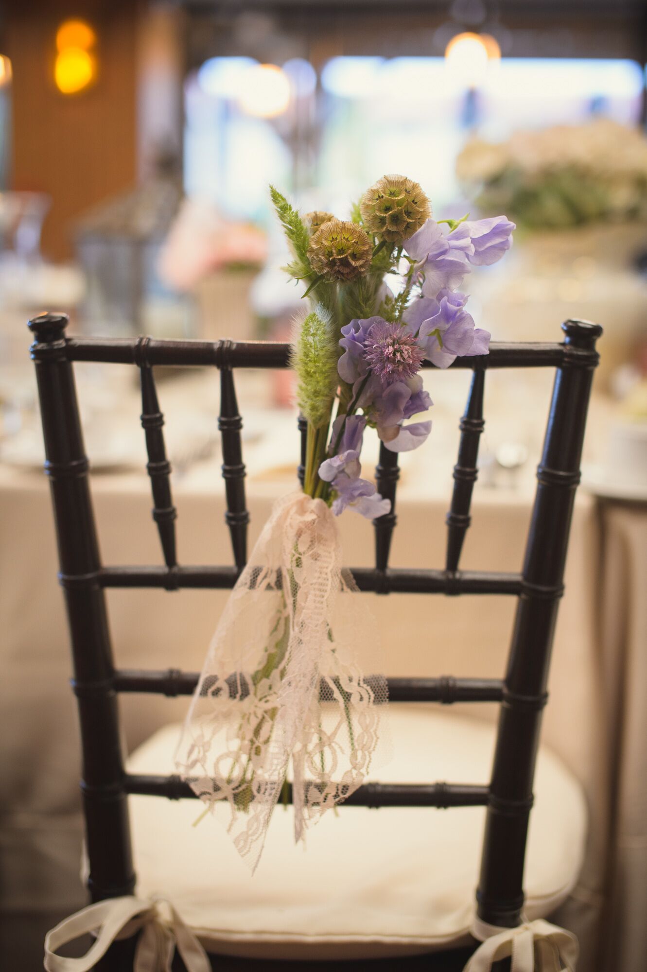 Wildflower Reception Chair Decorations