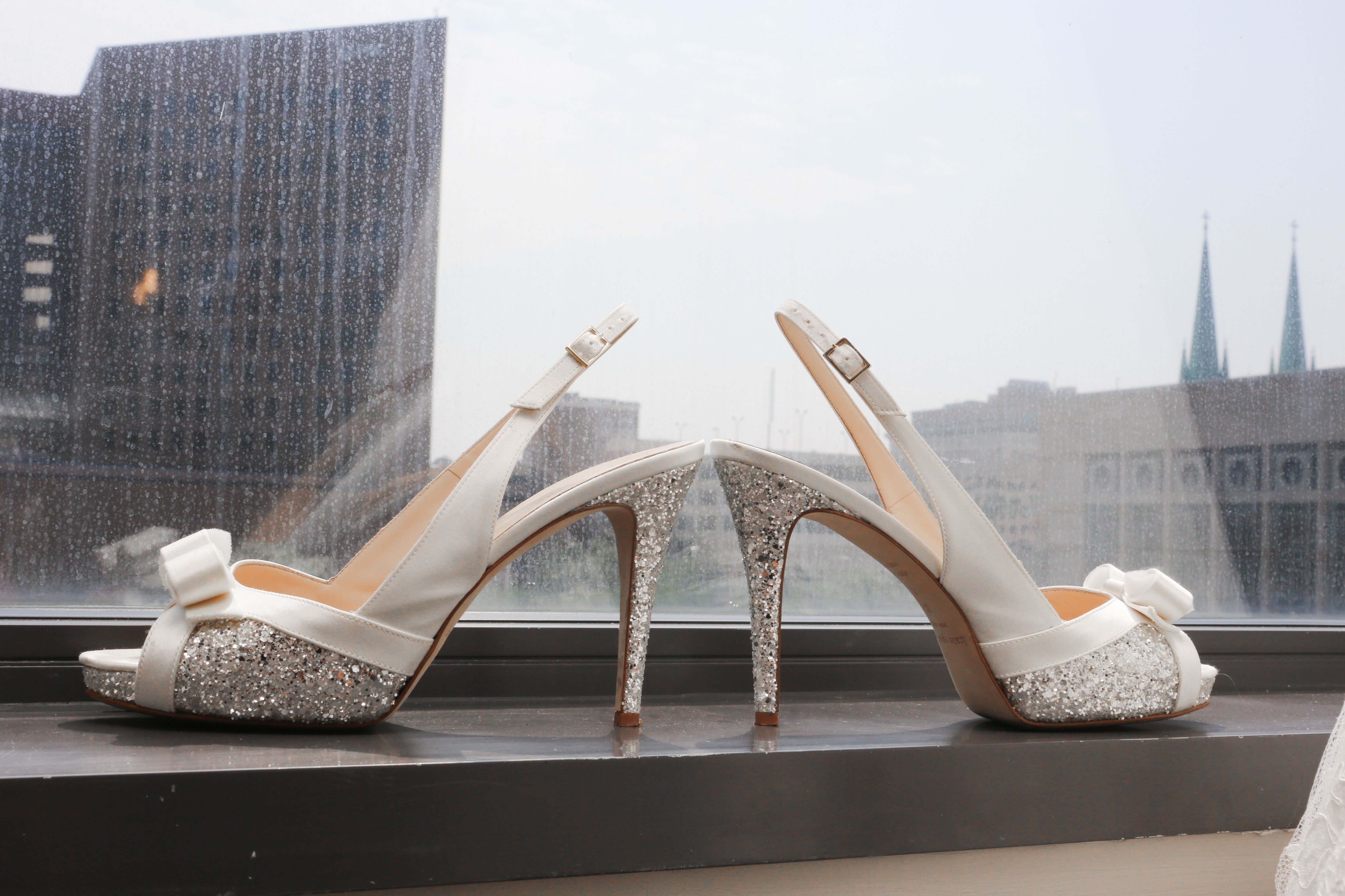 Silver Kate Spade Wedding Shoes