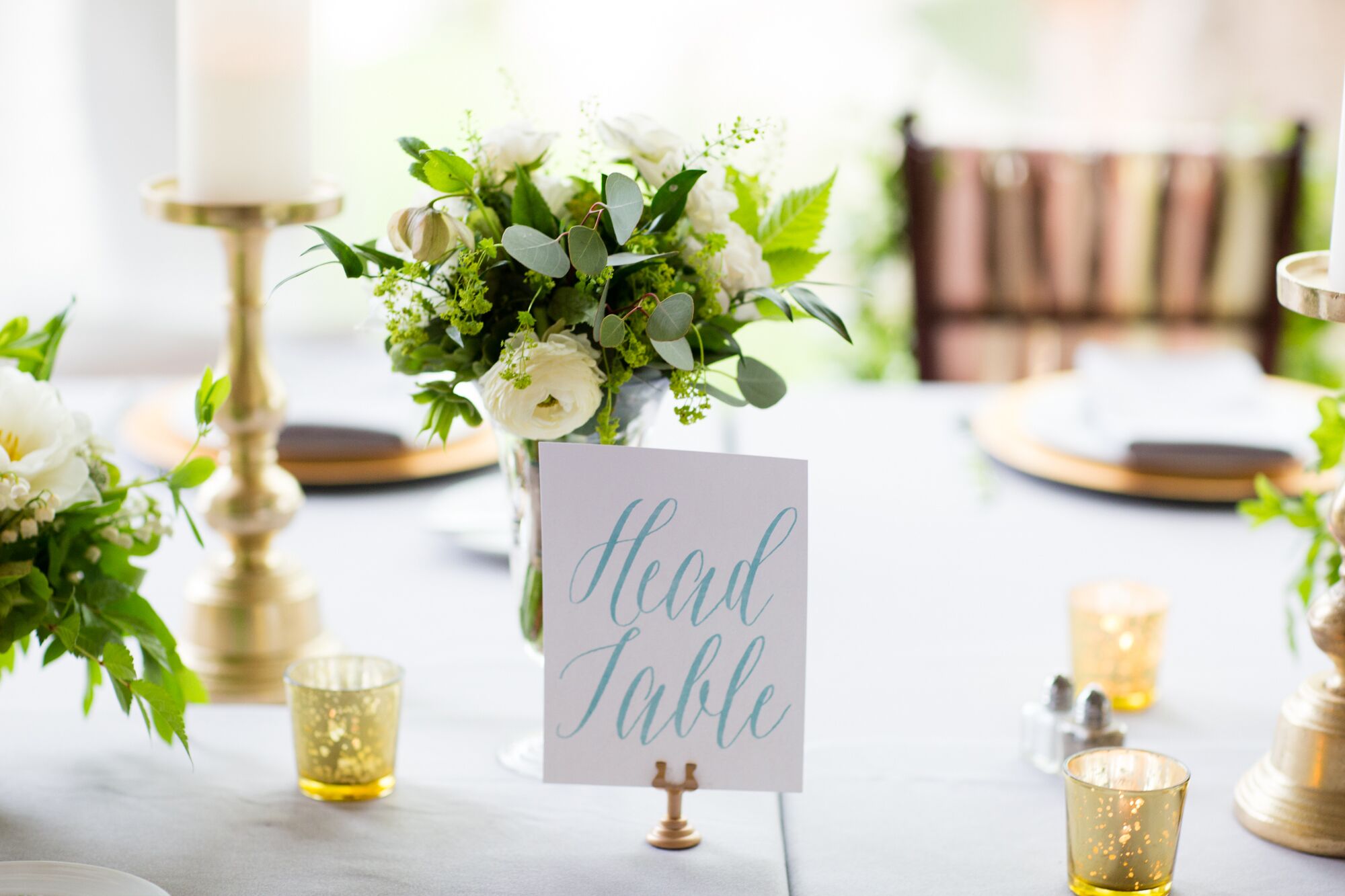 Watercolor Hand-Lettered Table Numbers