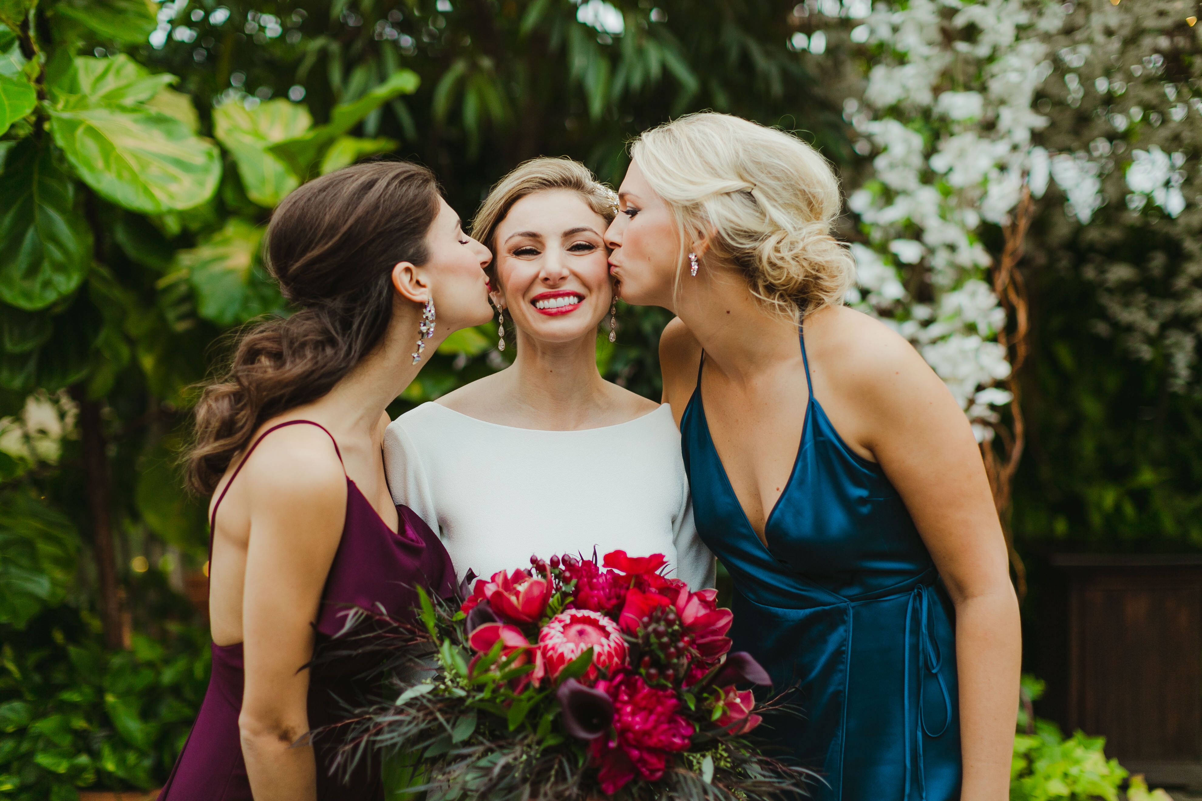 jewel tone bridal party