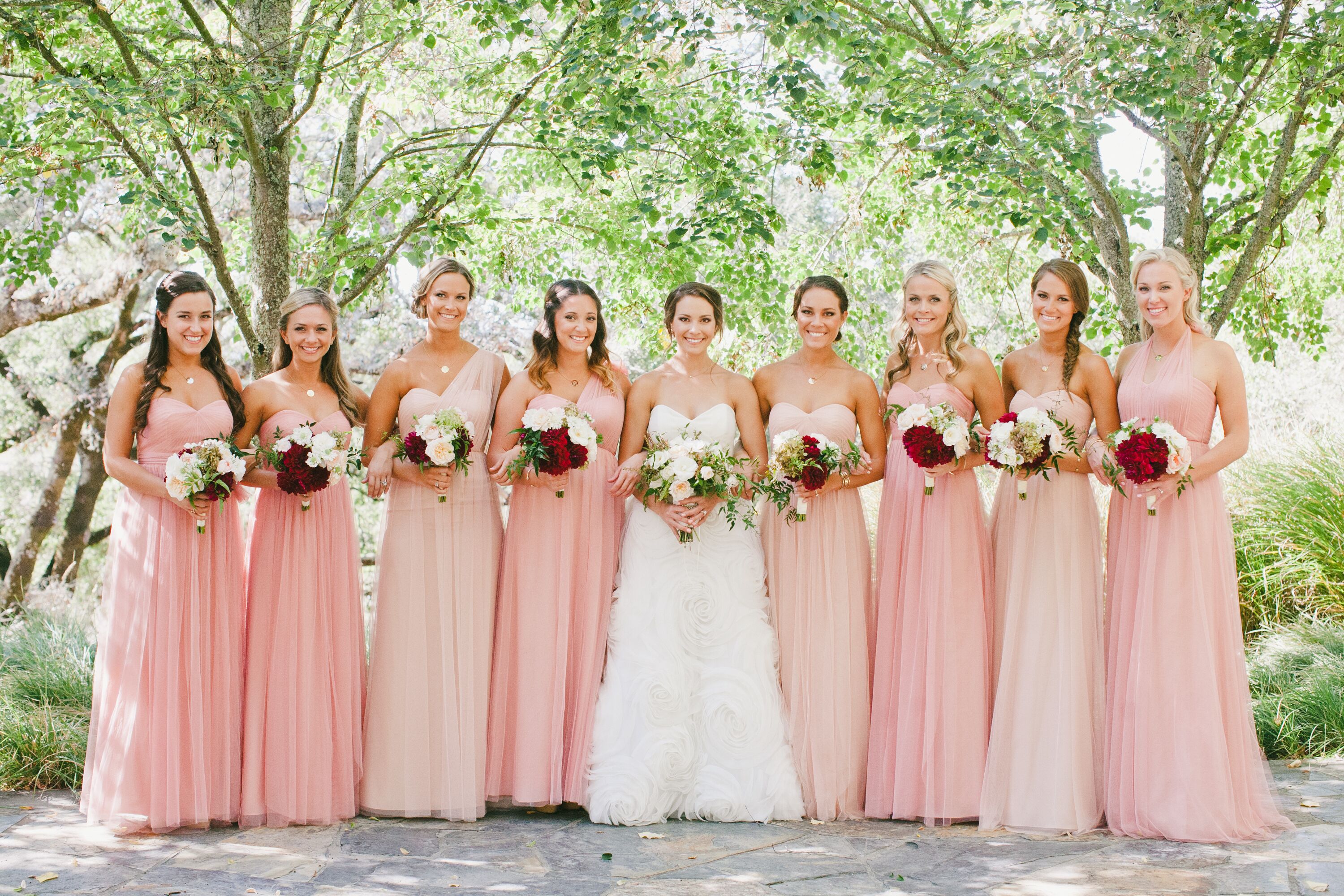 Blush Jenny Yoo Bridesmaid Gowns