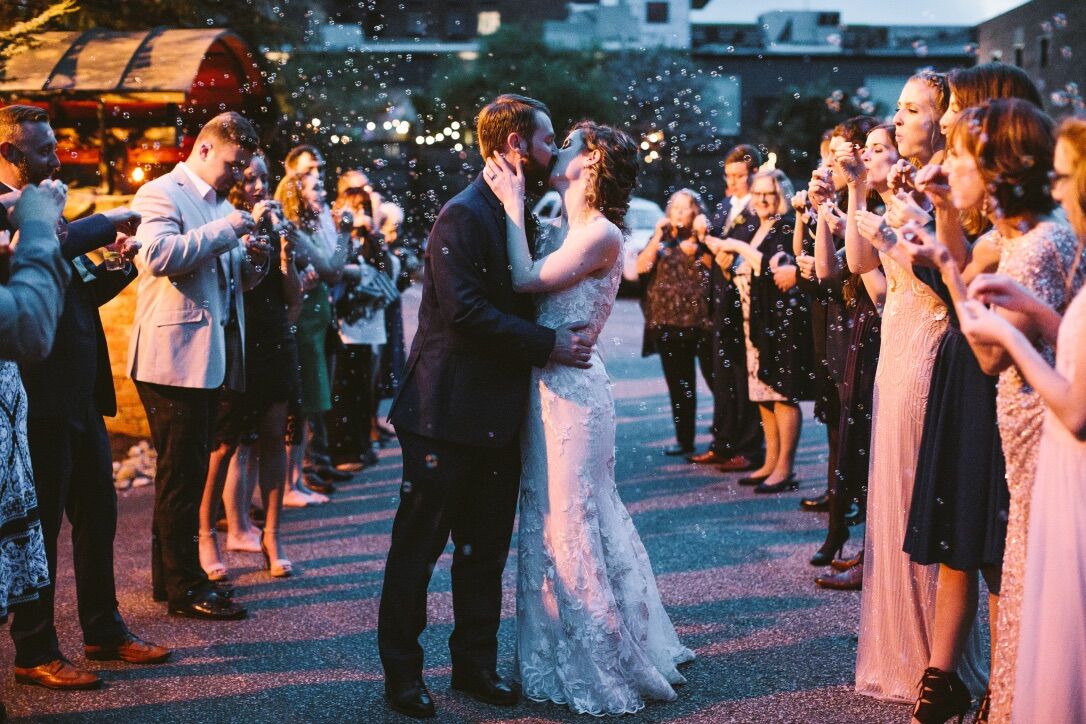 Classic Bride And Groom Exit