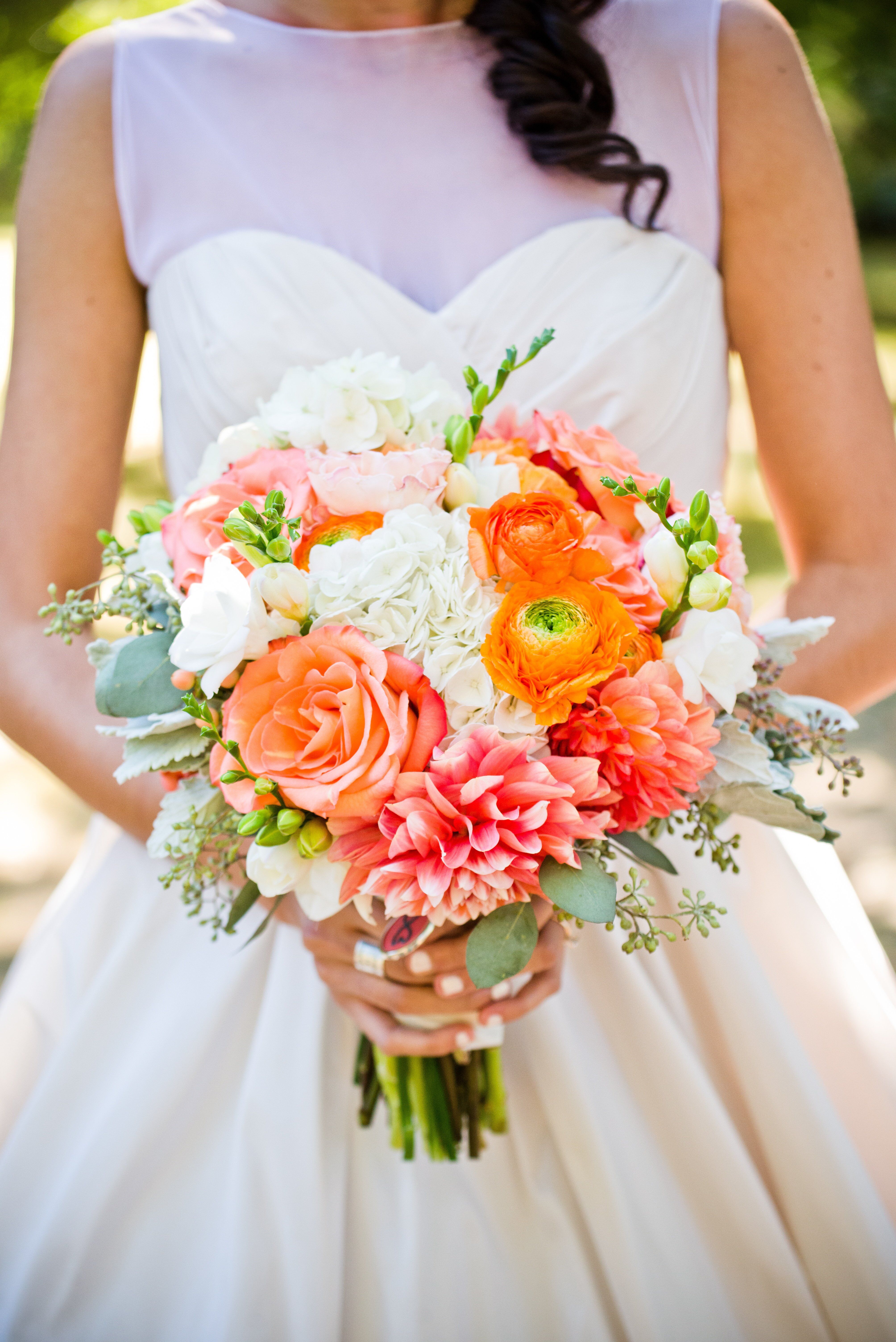 coral wedding flower