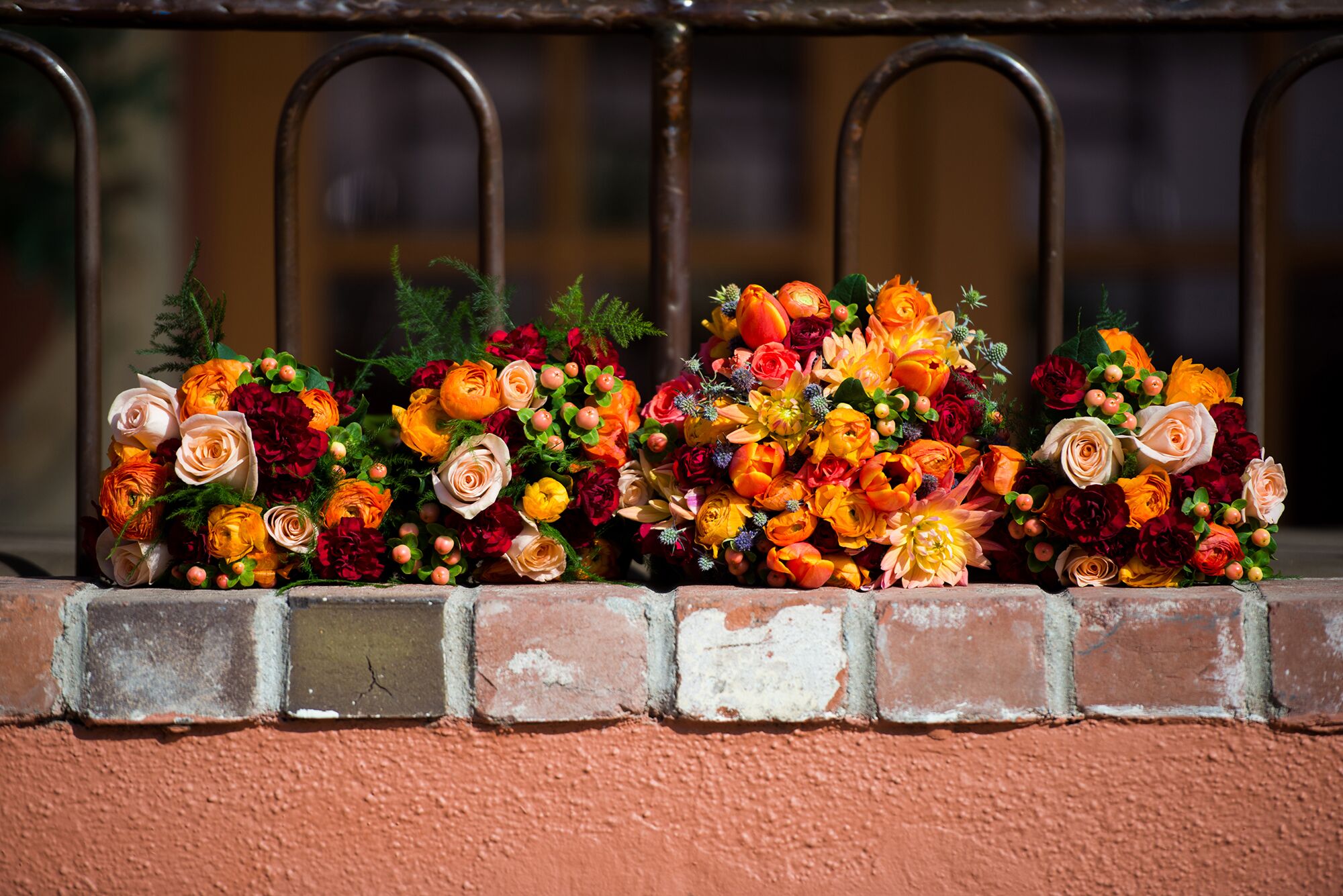 Vibrant Orange Fall-Inspired Bouquets
