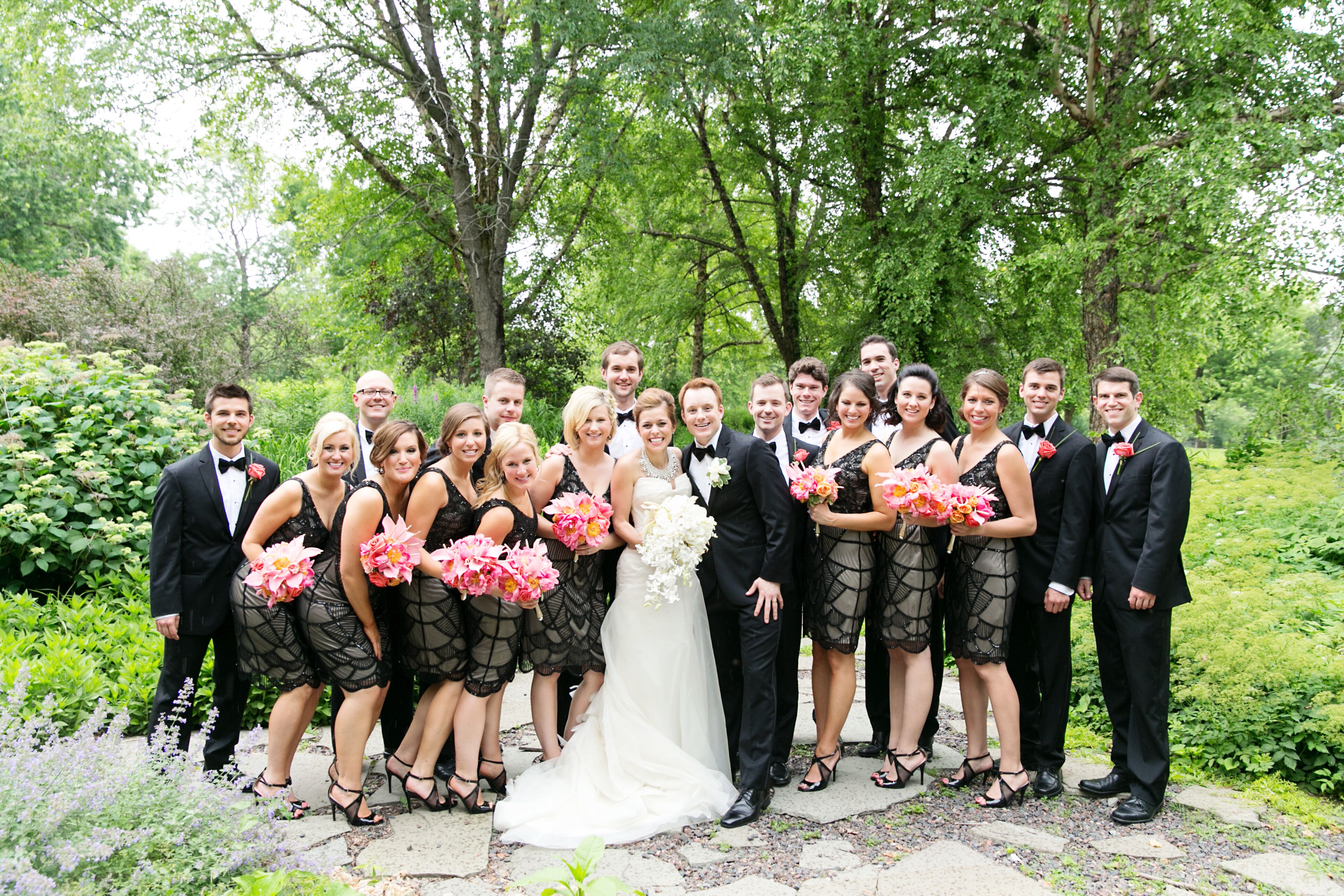 Black Attire Wedding Party