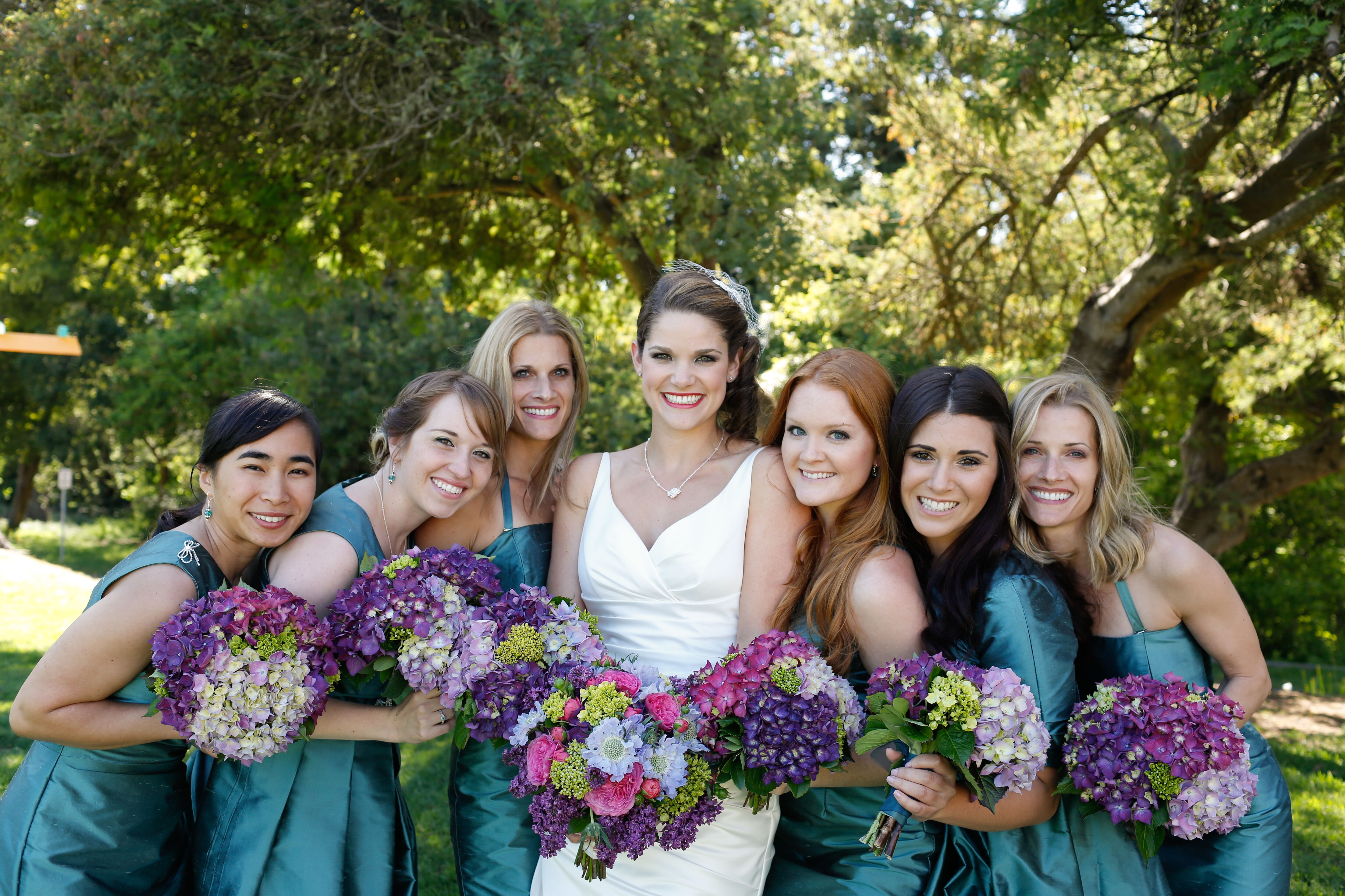 teal bridesmaid