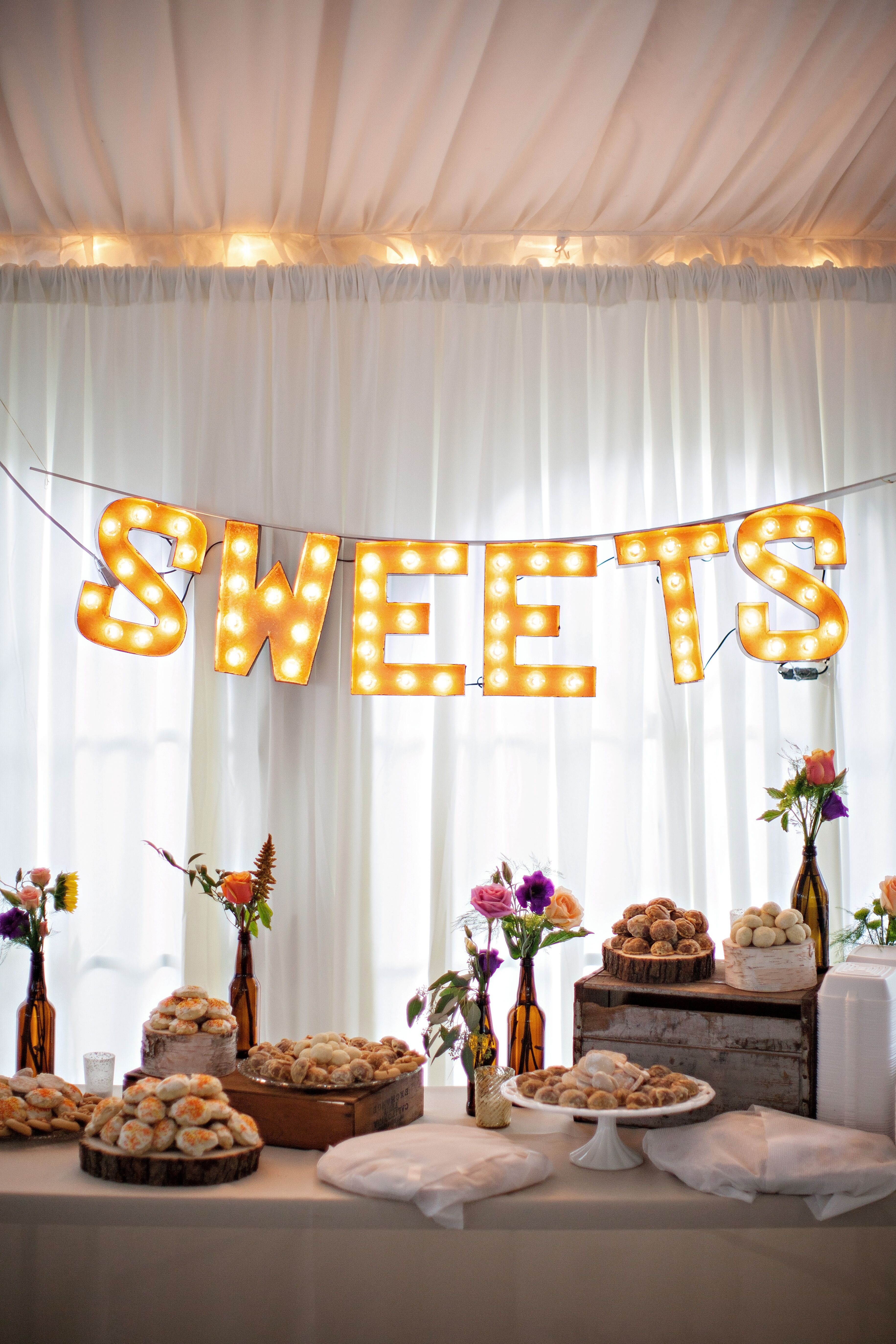 Illuminated Dessert Table Sign