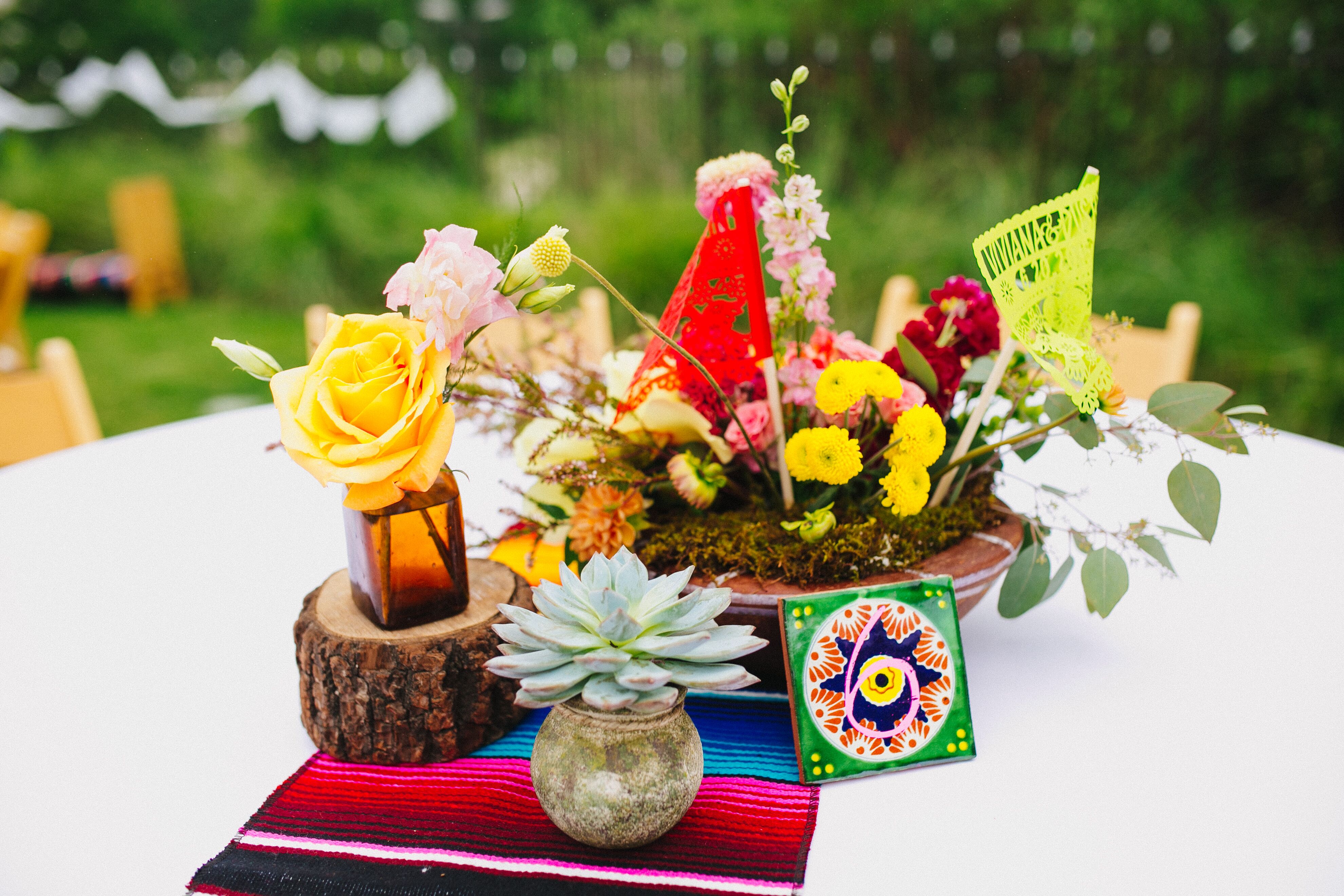 Colorful MexicanInspired Centerpieces