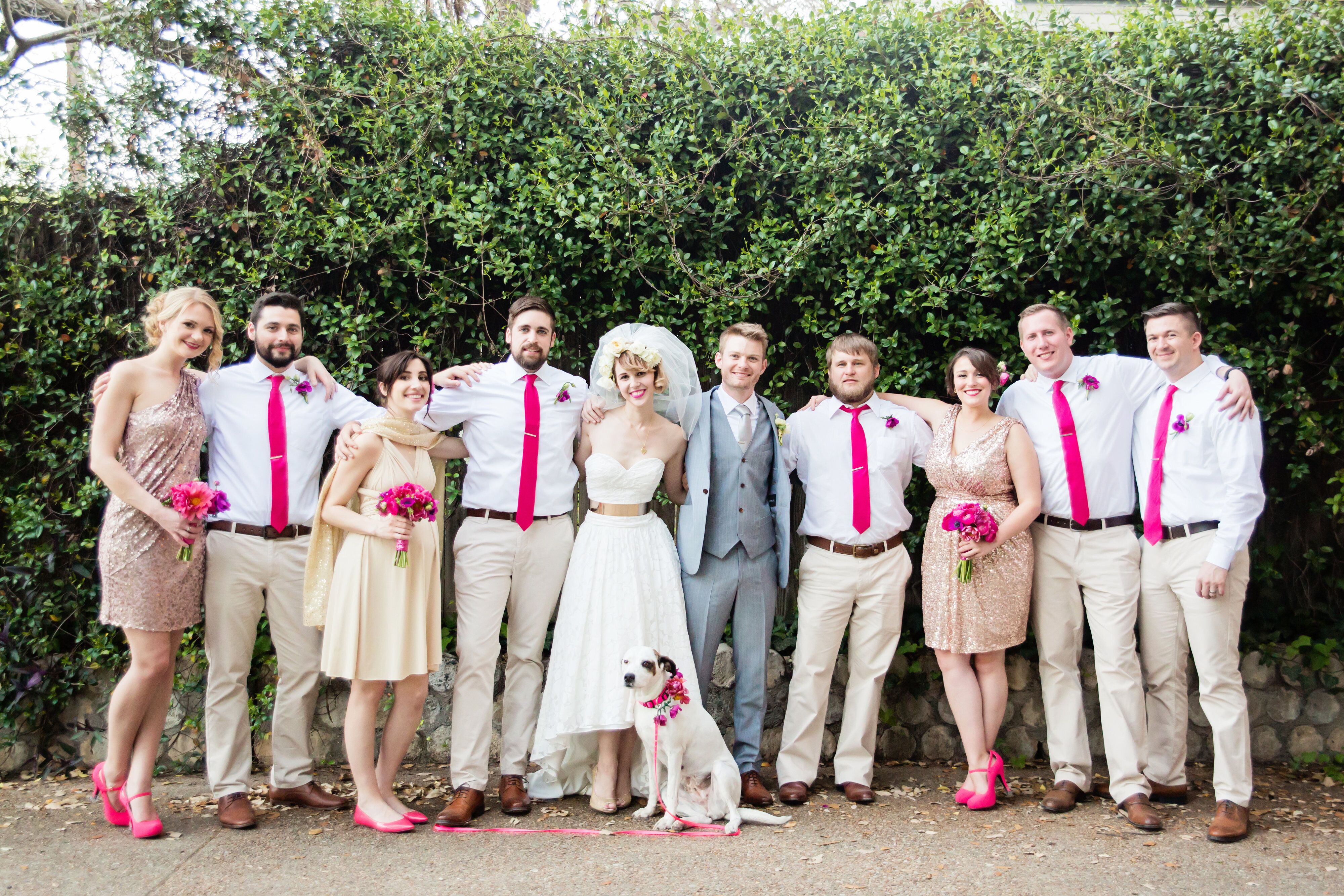 Hot Pink Groomsmen Ties