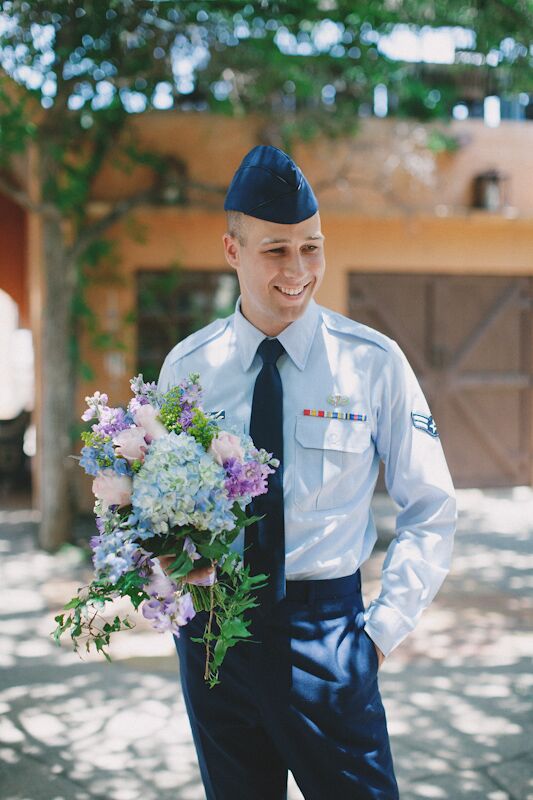 air force service dress wedding