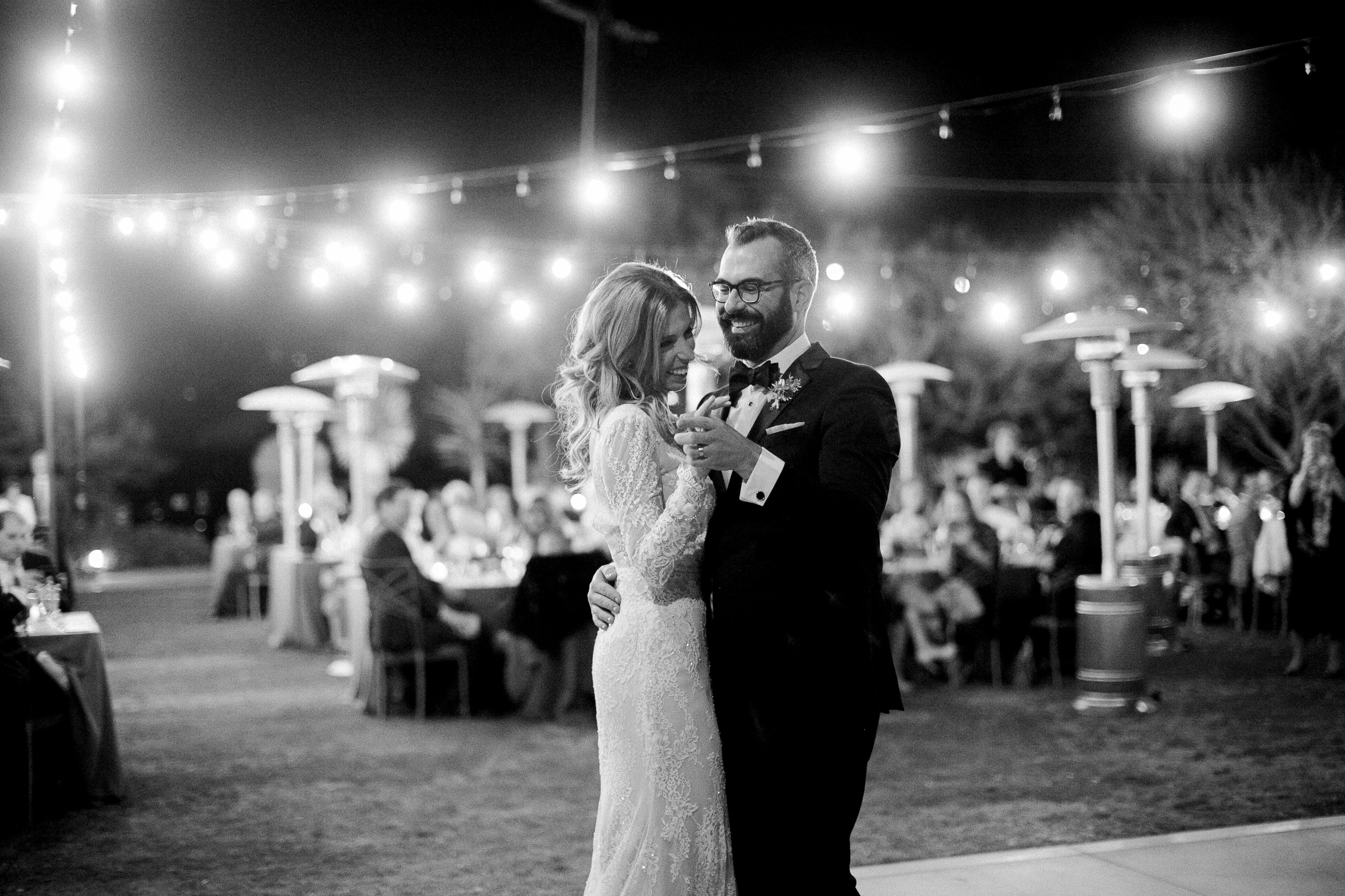 Al Fresco First Dance Under String Lights