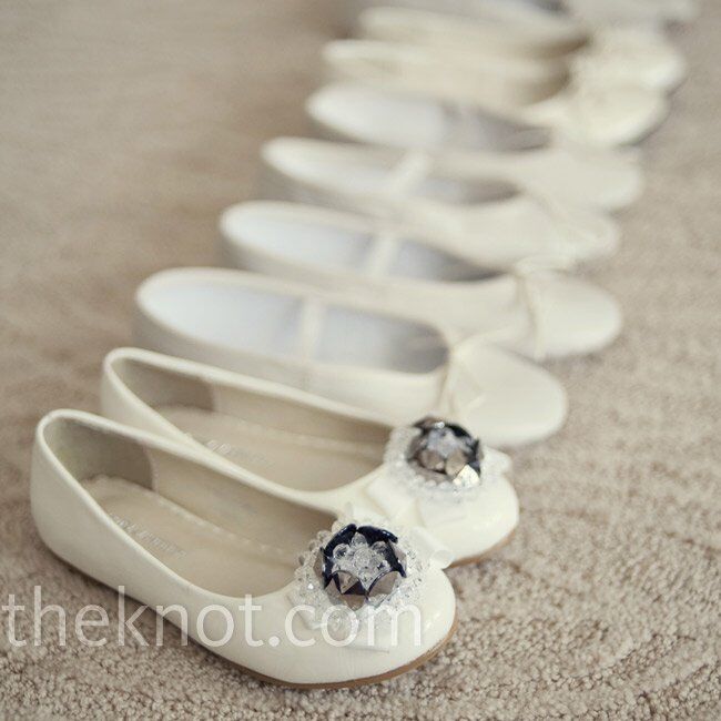 ivory ballet slippers for flower girl