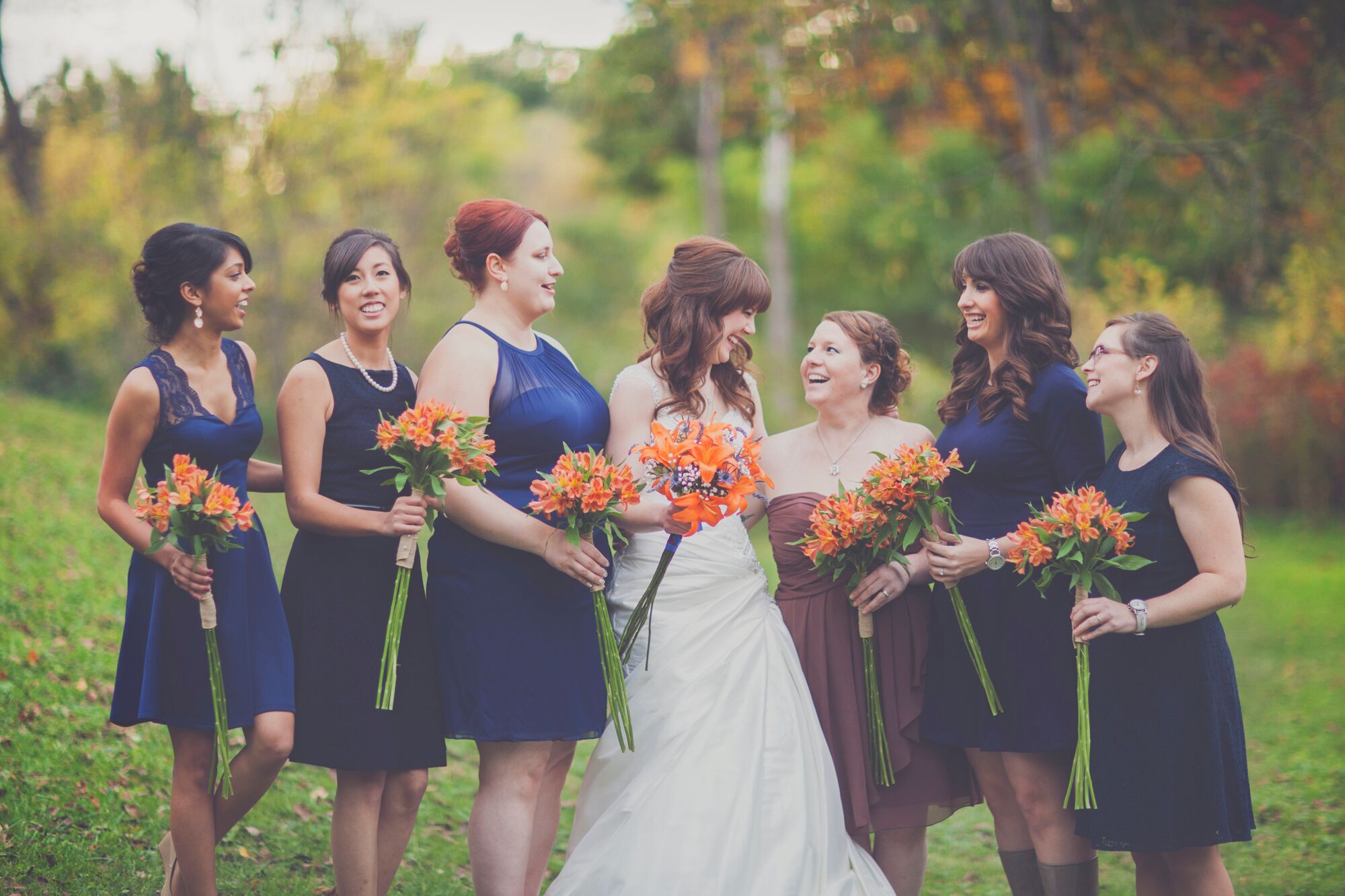 champagne bridesmaid dresses one shoulder Lavetir A-Line/Princess One-Shoulder Long Floral with Split Side 2026 Show stopper in this Blue Dress Short Prom Color:Black w/ Black faux leather navy resortwear
