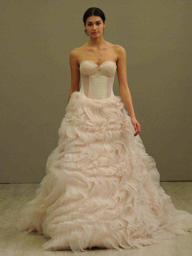 Lazaro Blush Wedding Dress 2