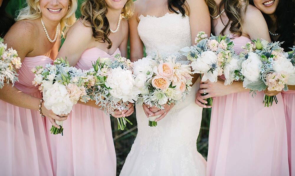 Pretty Bouquets With Garden Roses, Peonies and Thistles