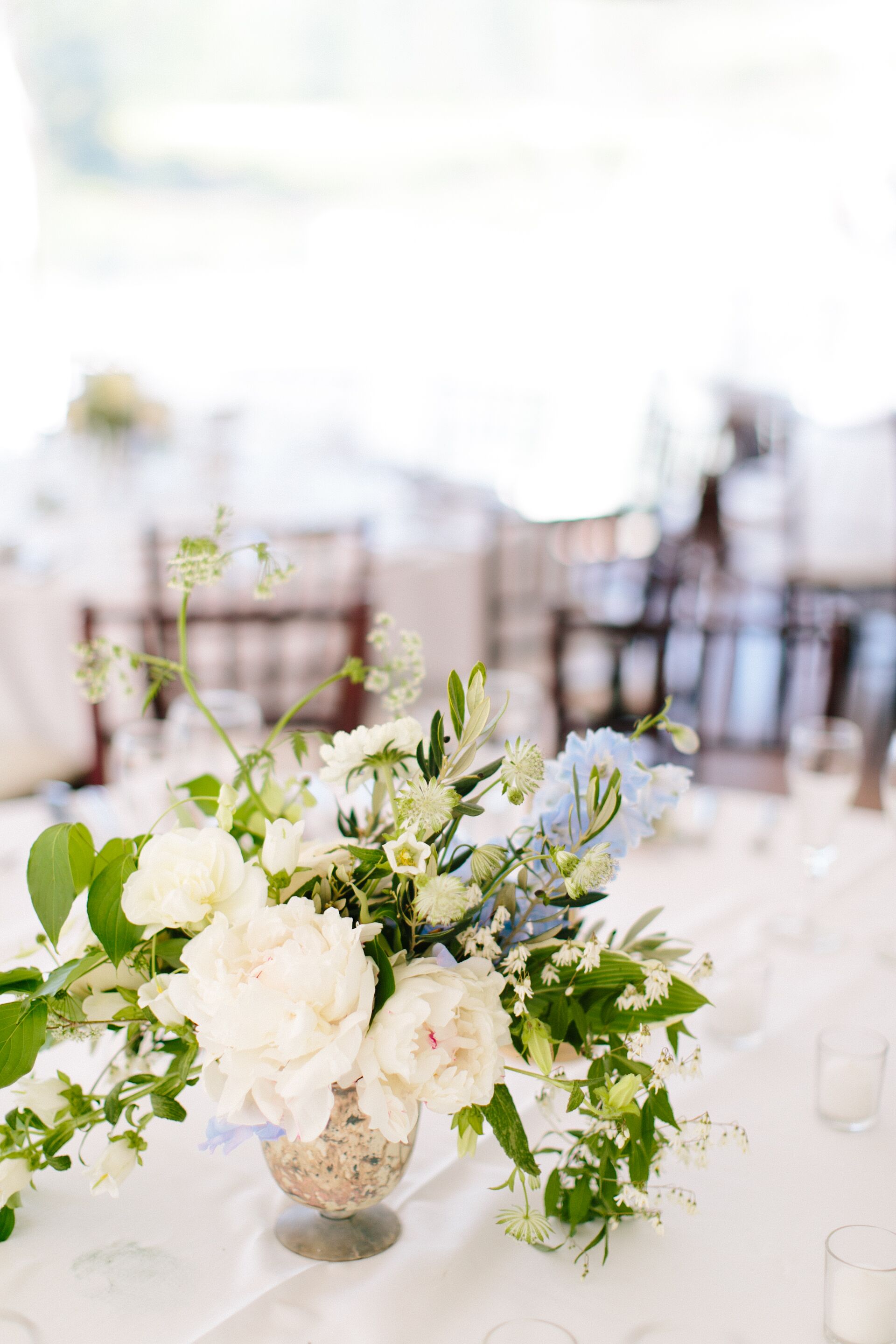 Textured Peony and Wildflower Centerpieces