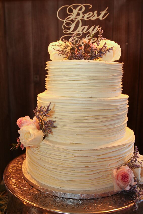 Rustic Textured Buttercream Wedding Cake