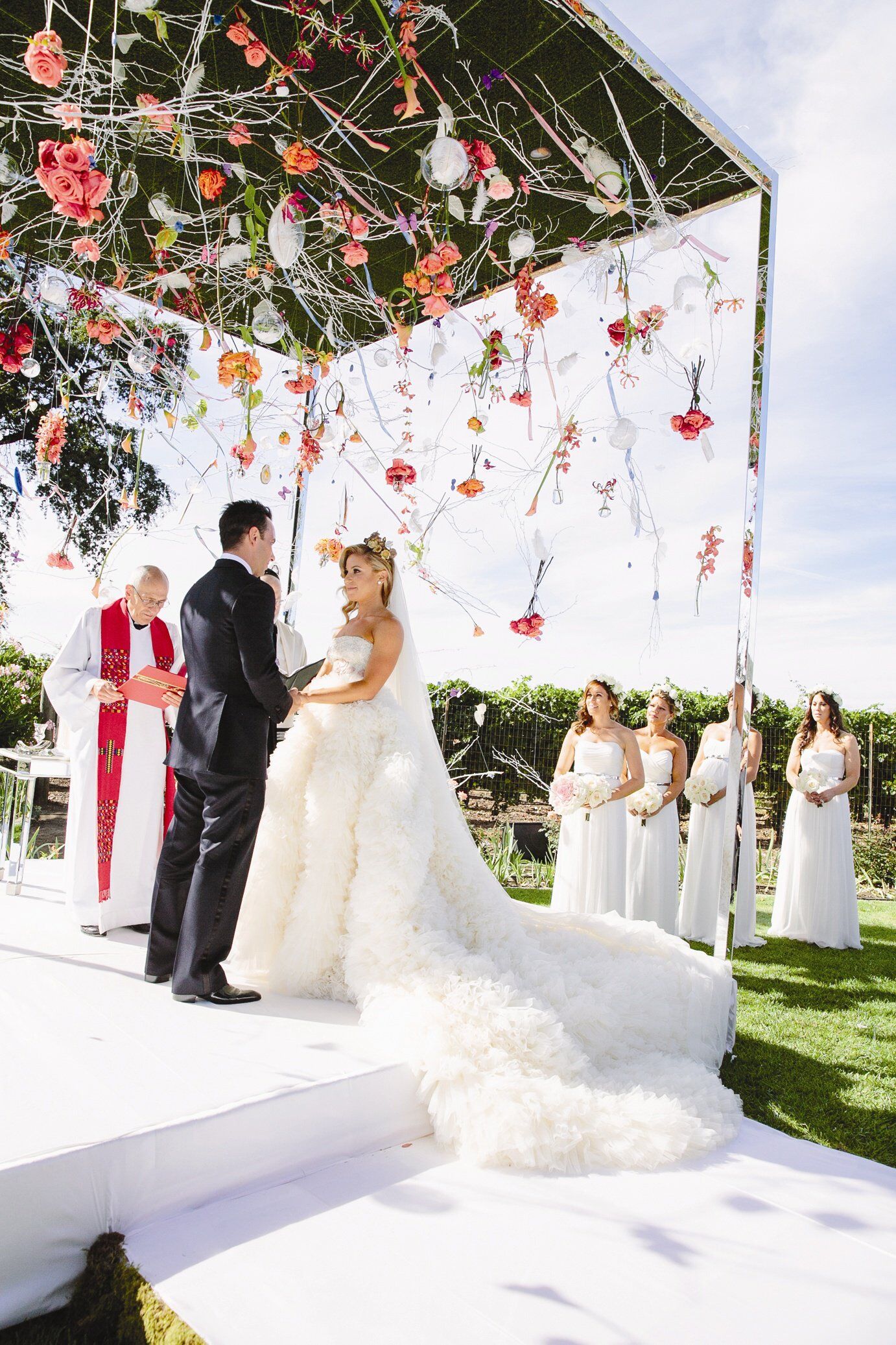 Cascading Floral Altar