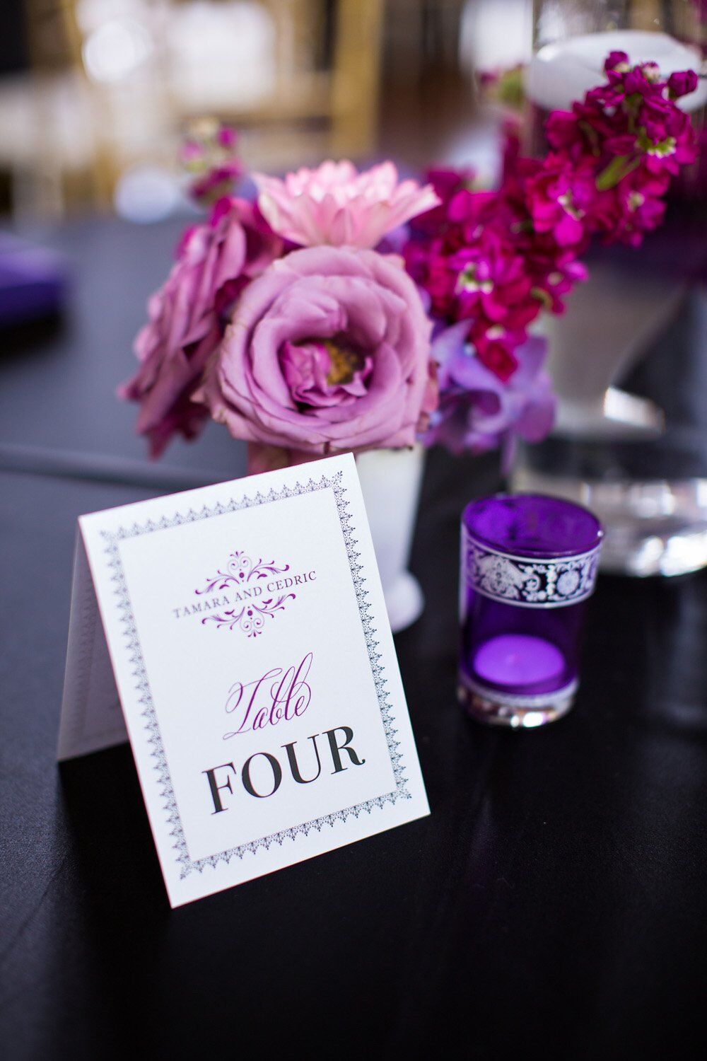Purple Table Numbers