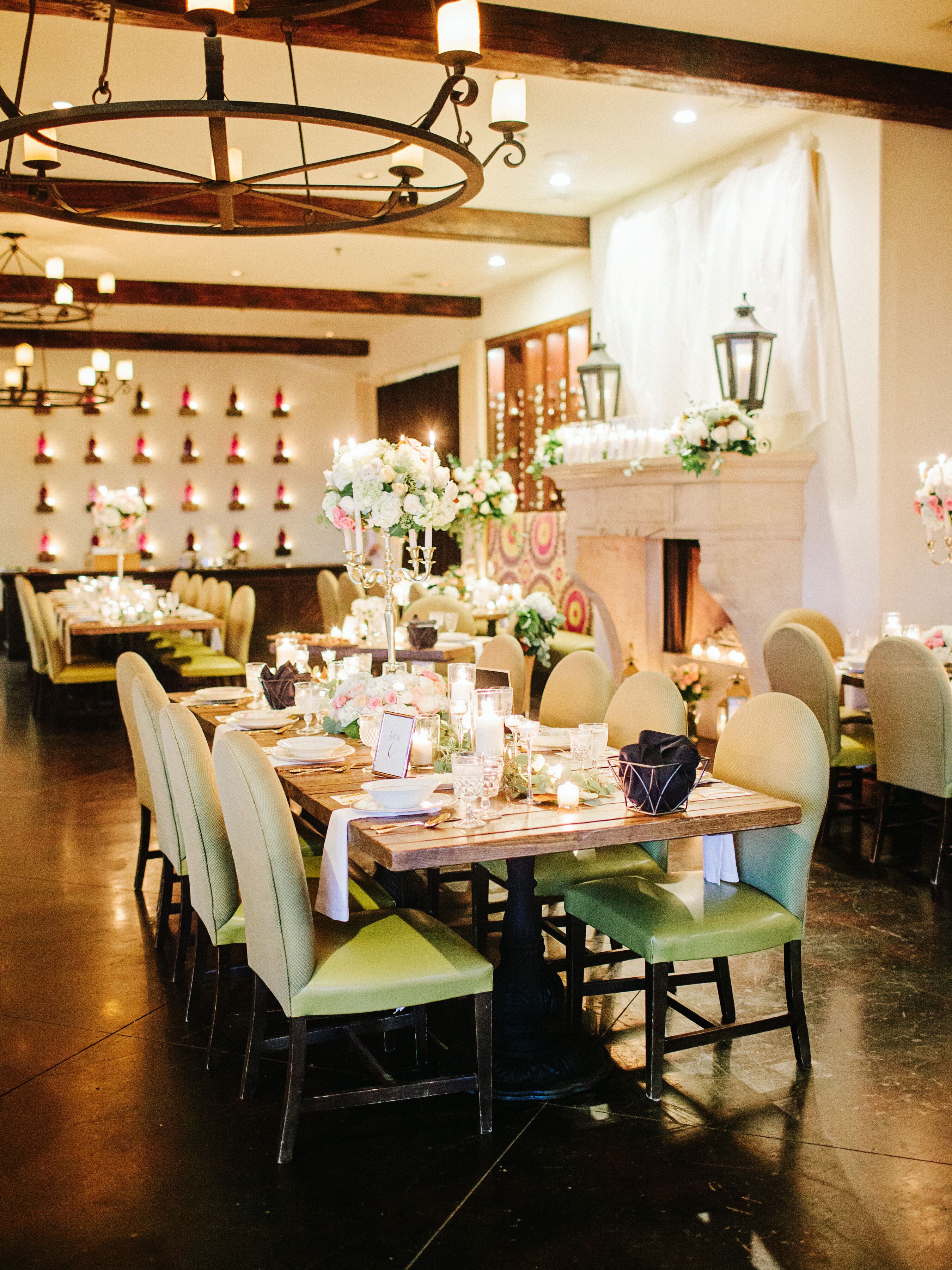 Romantic Indoor Vineyard Reception