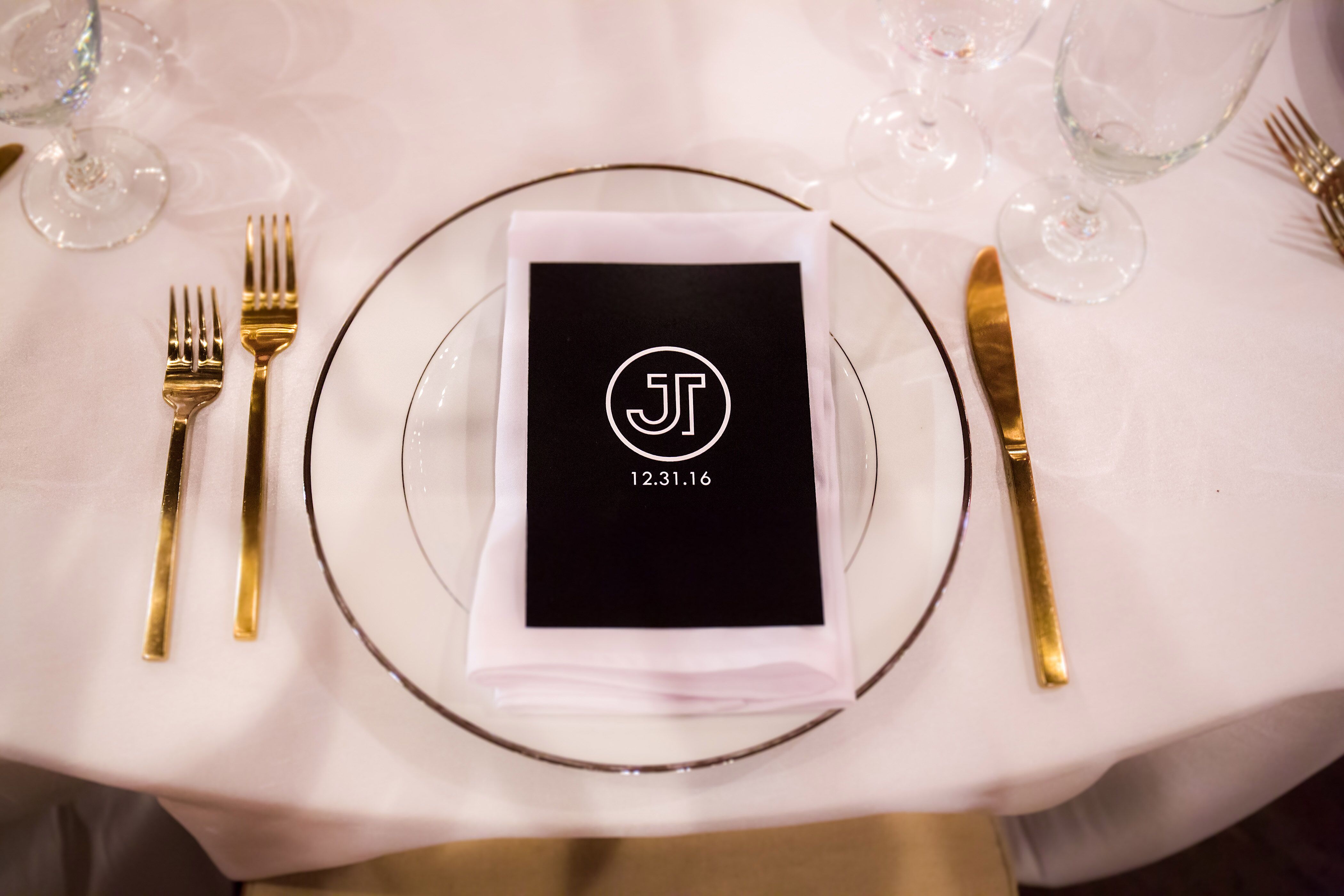 Place Setting with Custom Logo