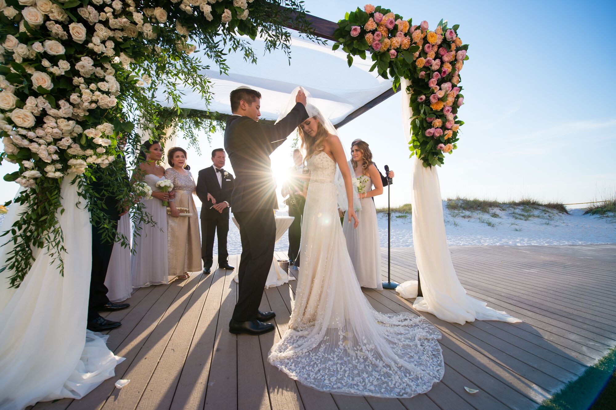 A Glamorous Jewish Beach Wedding at Sandpearl Resort in Clearwater Beach, Florida