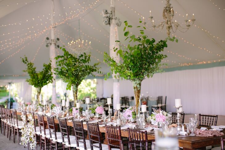 Tall Greenery Centerpieces