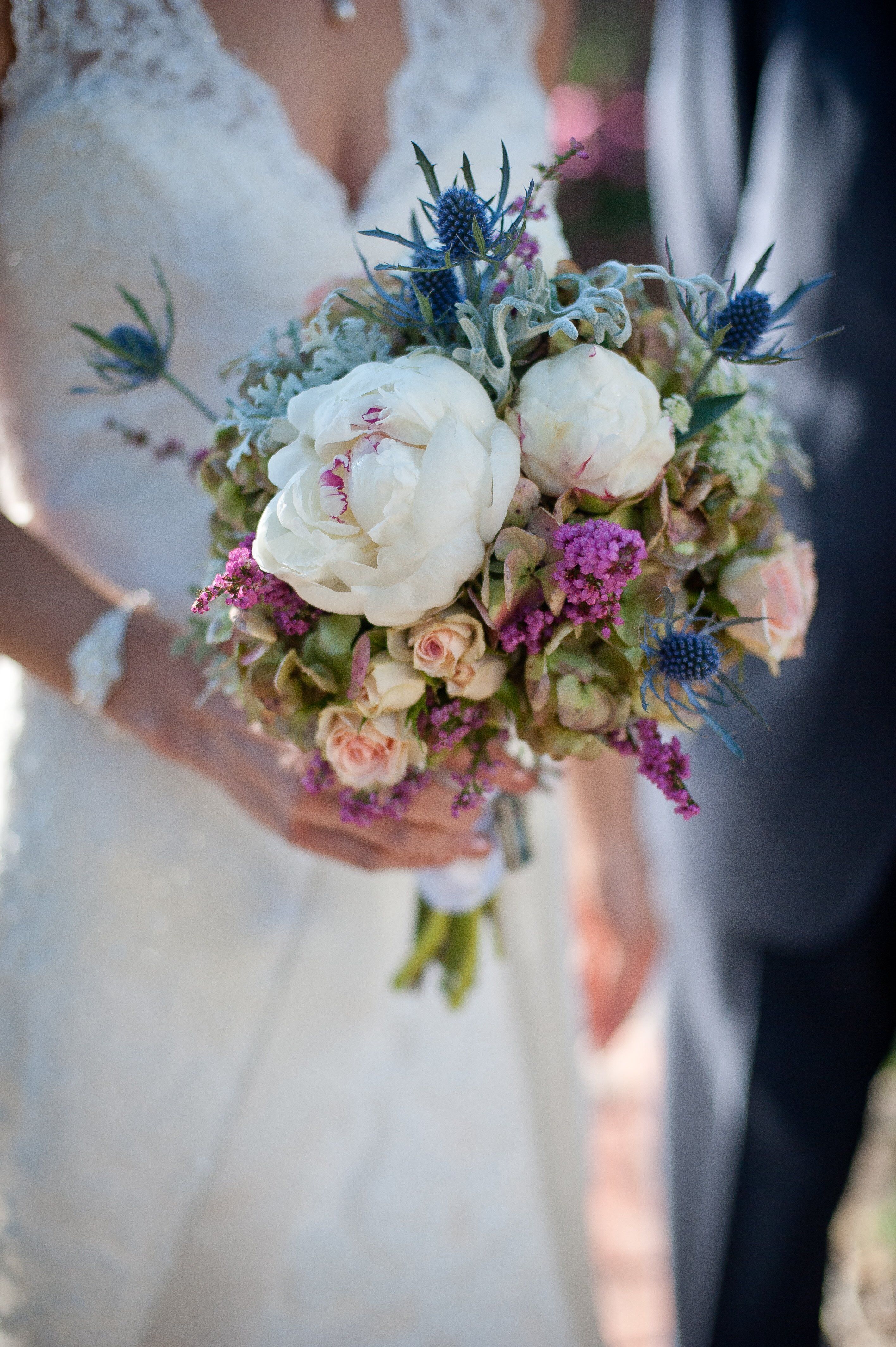 Sea Holly Bridal Bouquet