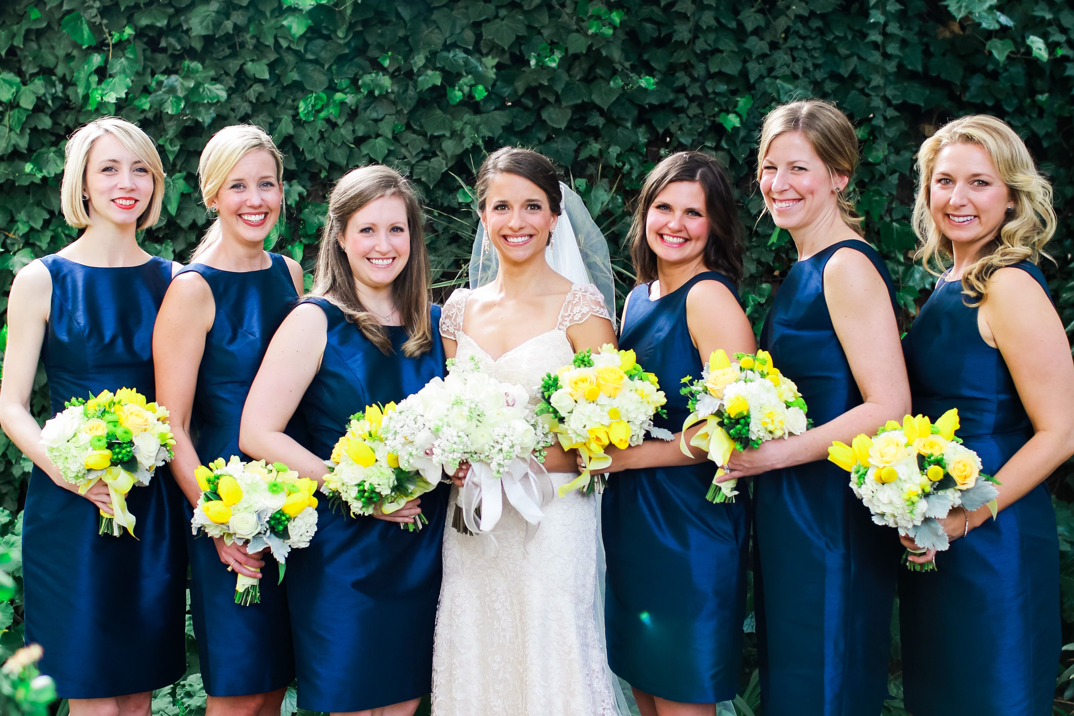 Royal Blue Knee-Length Bridesmaid Dresses