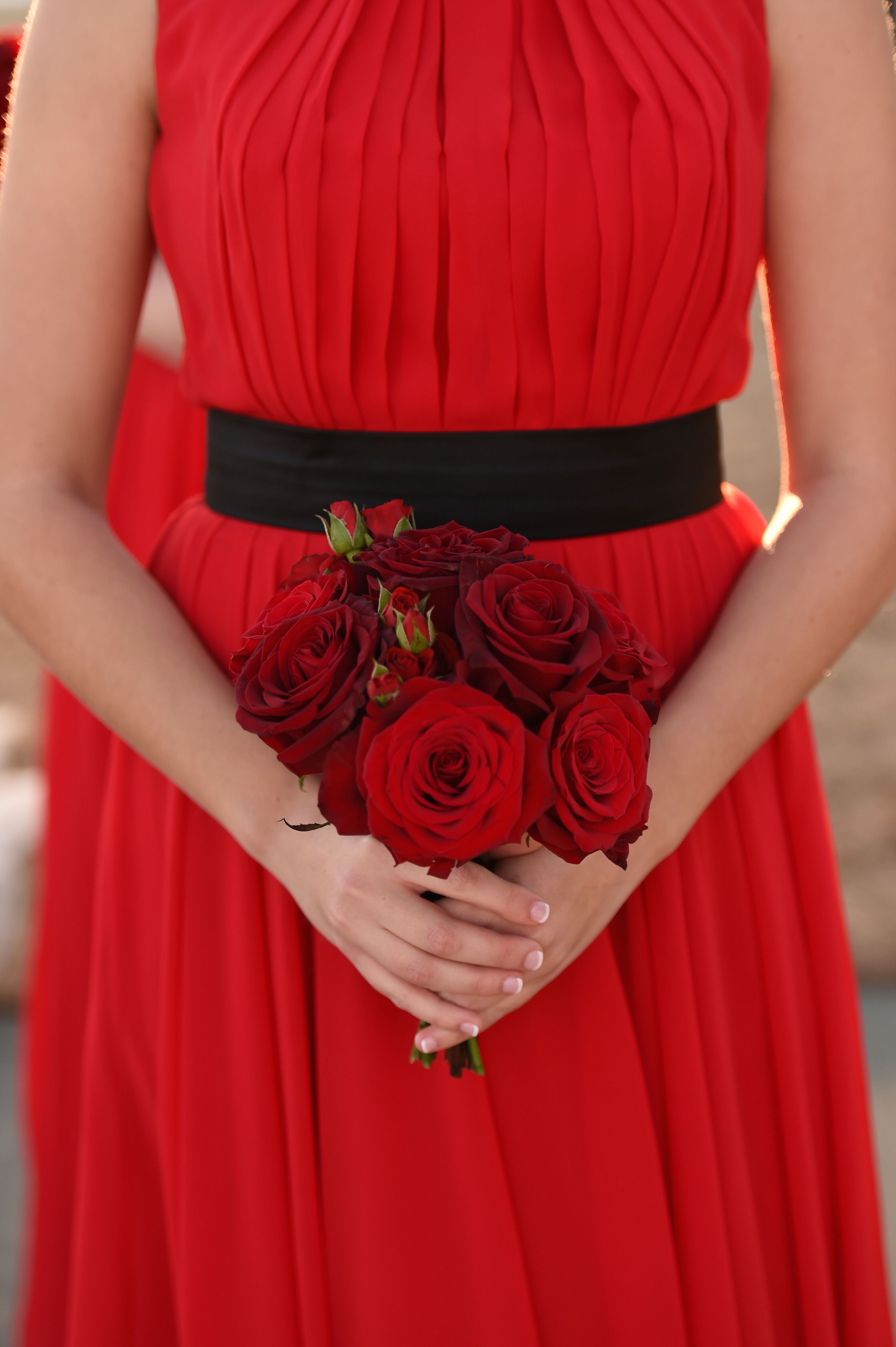 Red Rose Bridesmaid Bouquet 