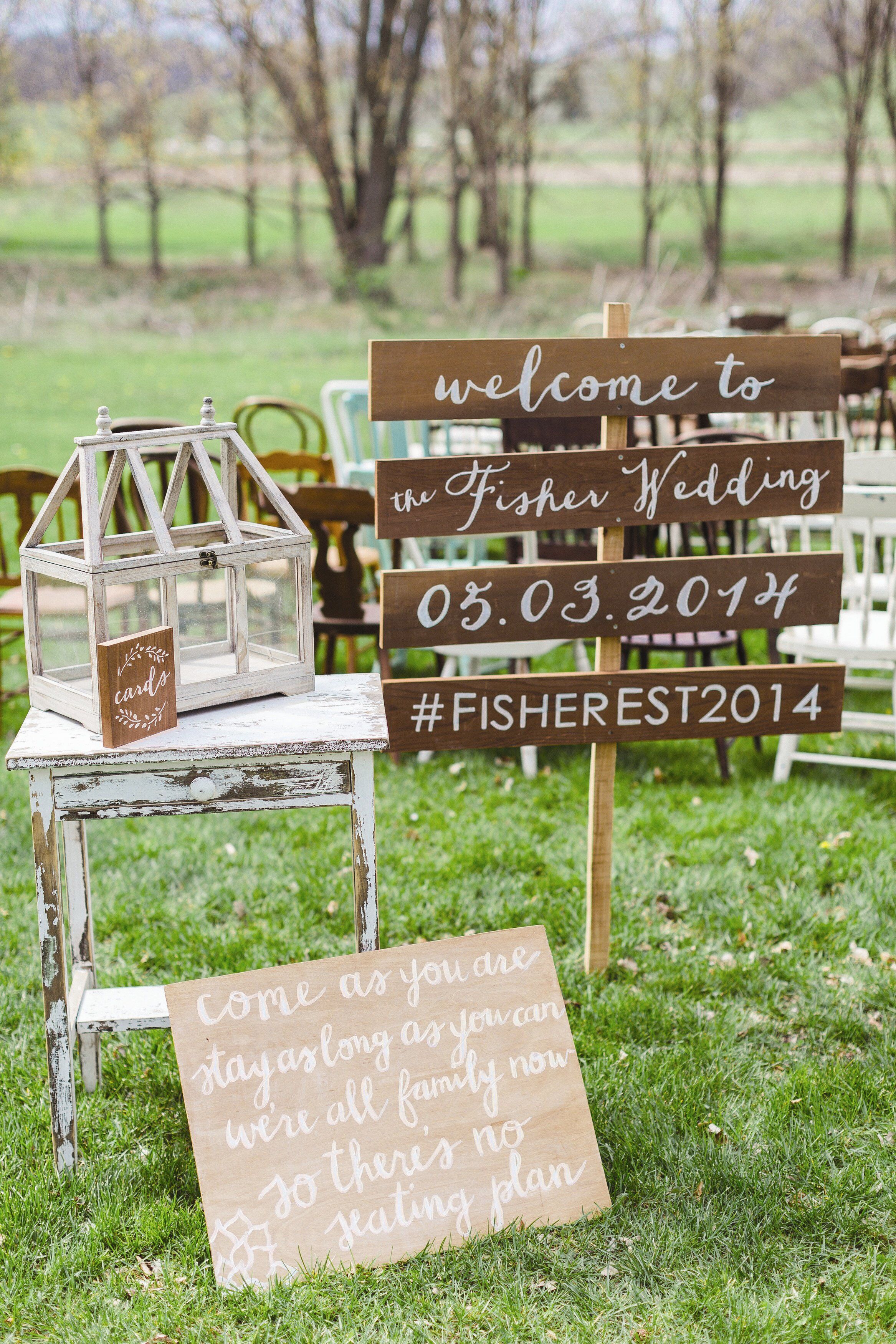 Ceremony Welcome Sign