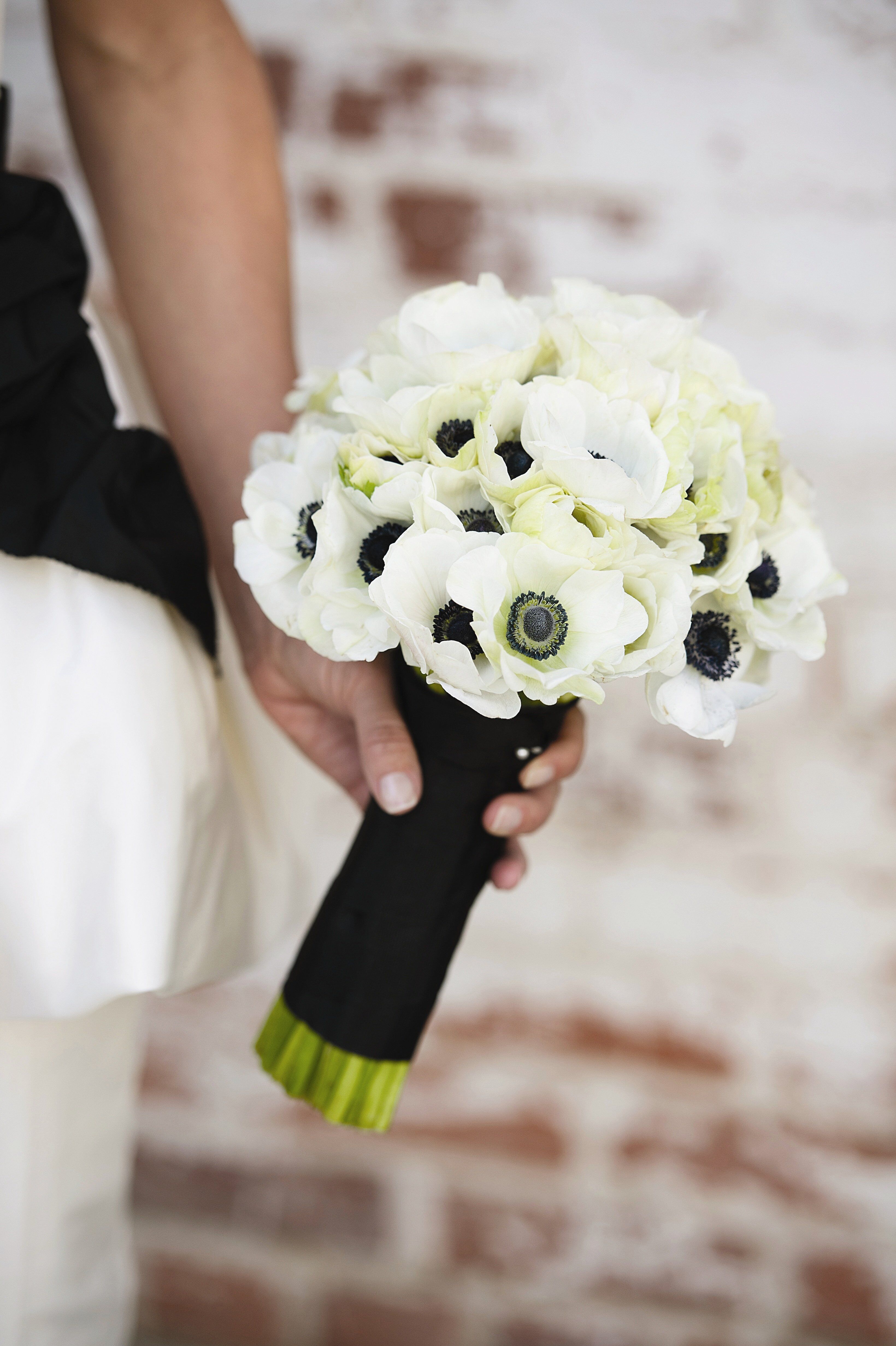 White Anemone Bridal Bouquet