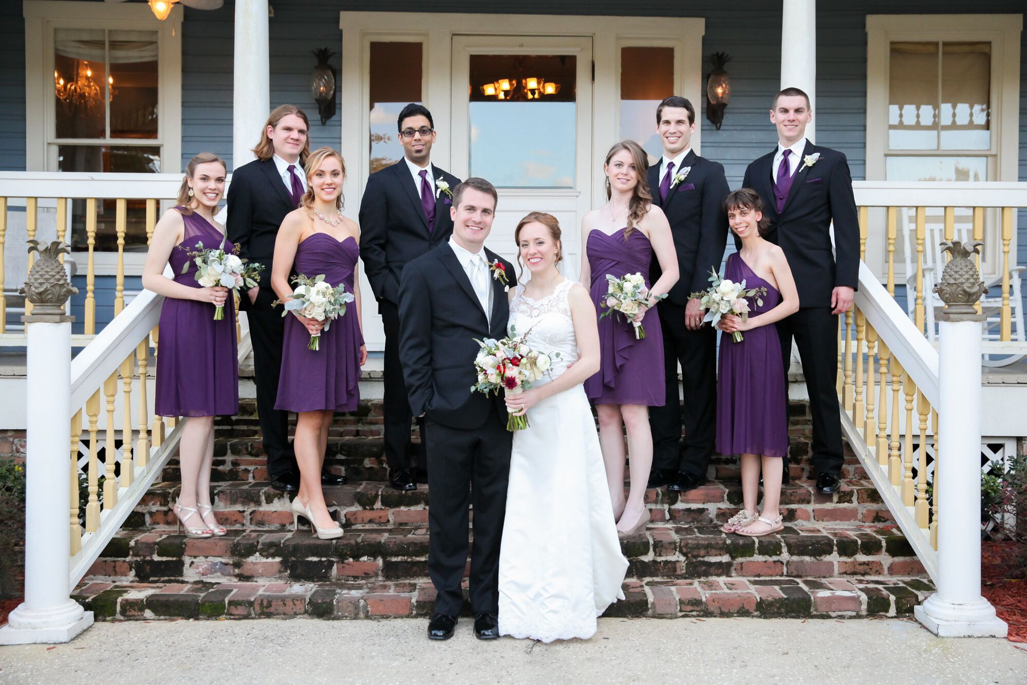 Short Royal Purple Chiffon Bridesmaid ...