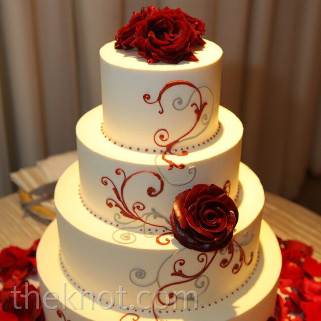 traditional wedding cake red