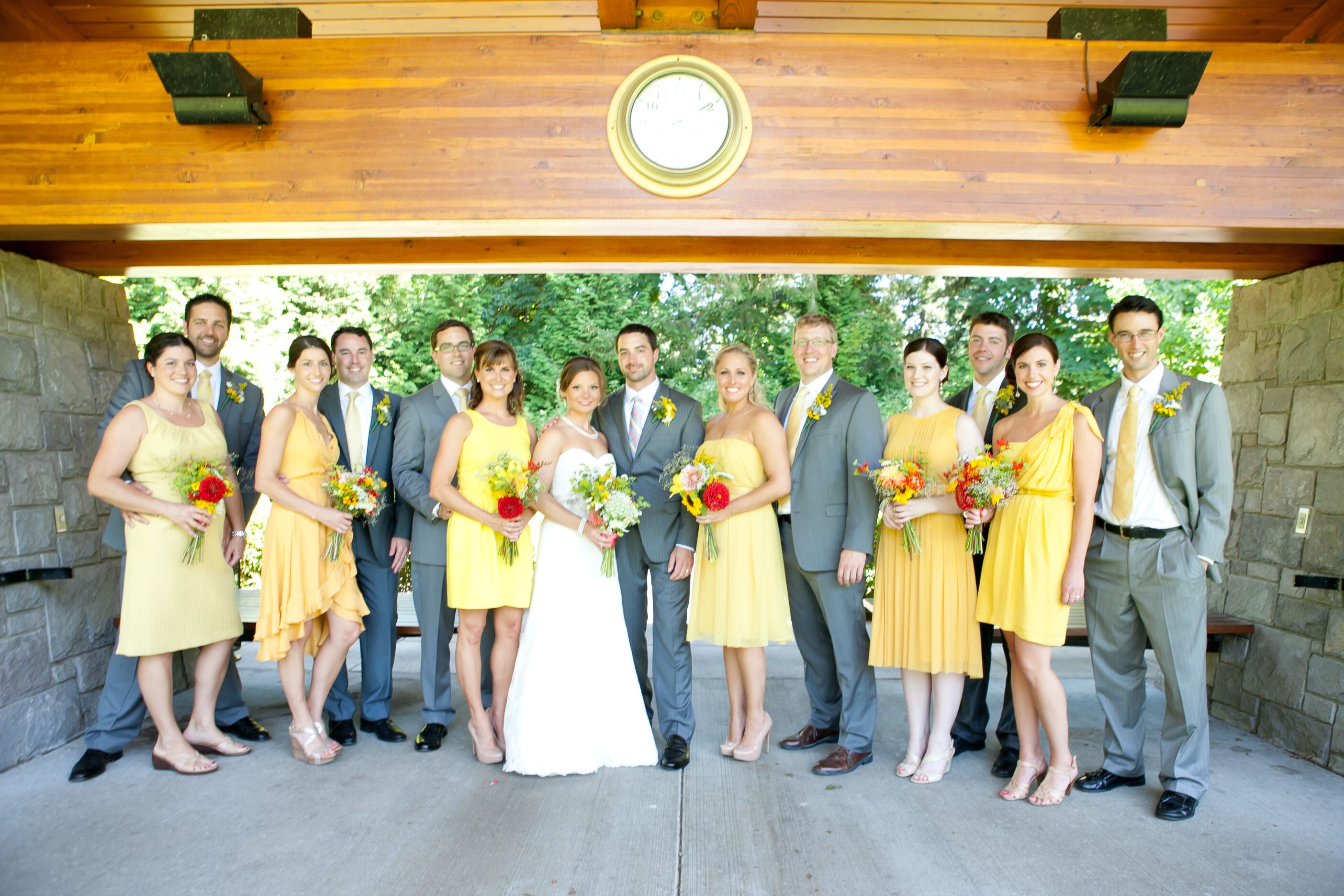 Yellow and Gray Wedding Party