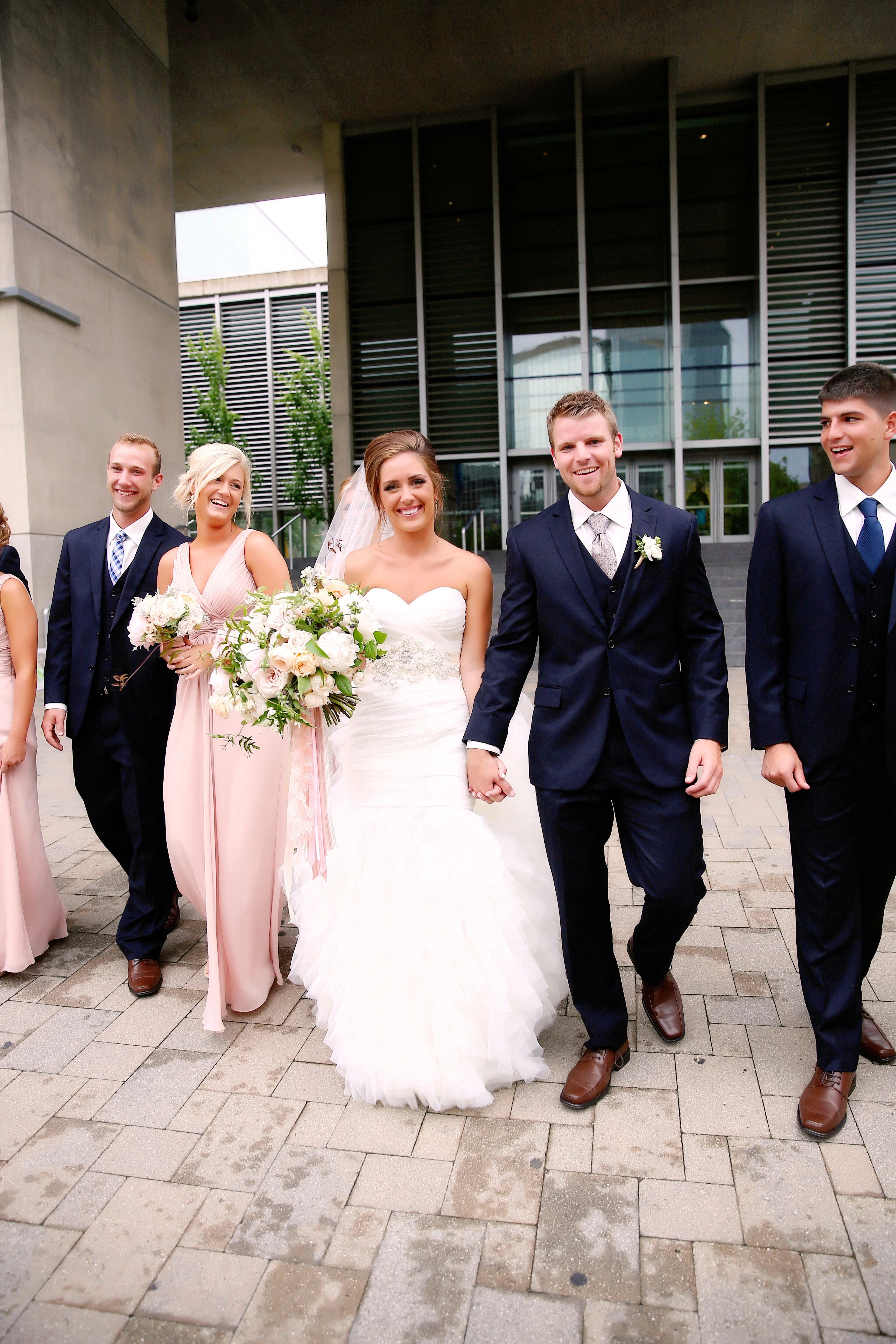 Pink and Navy Wedding Party