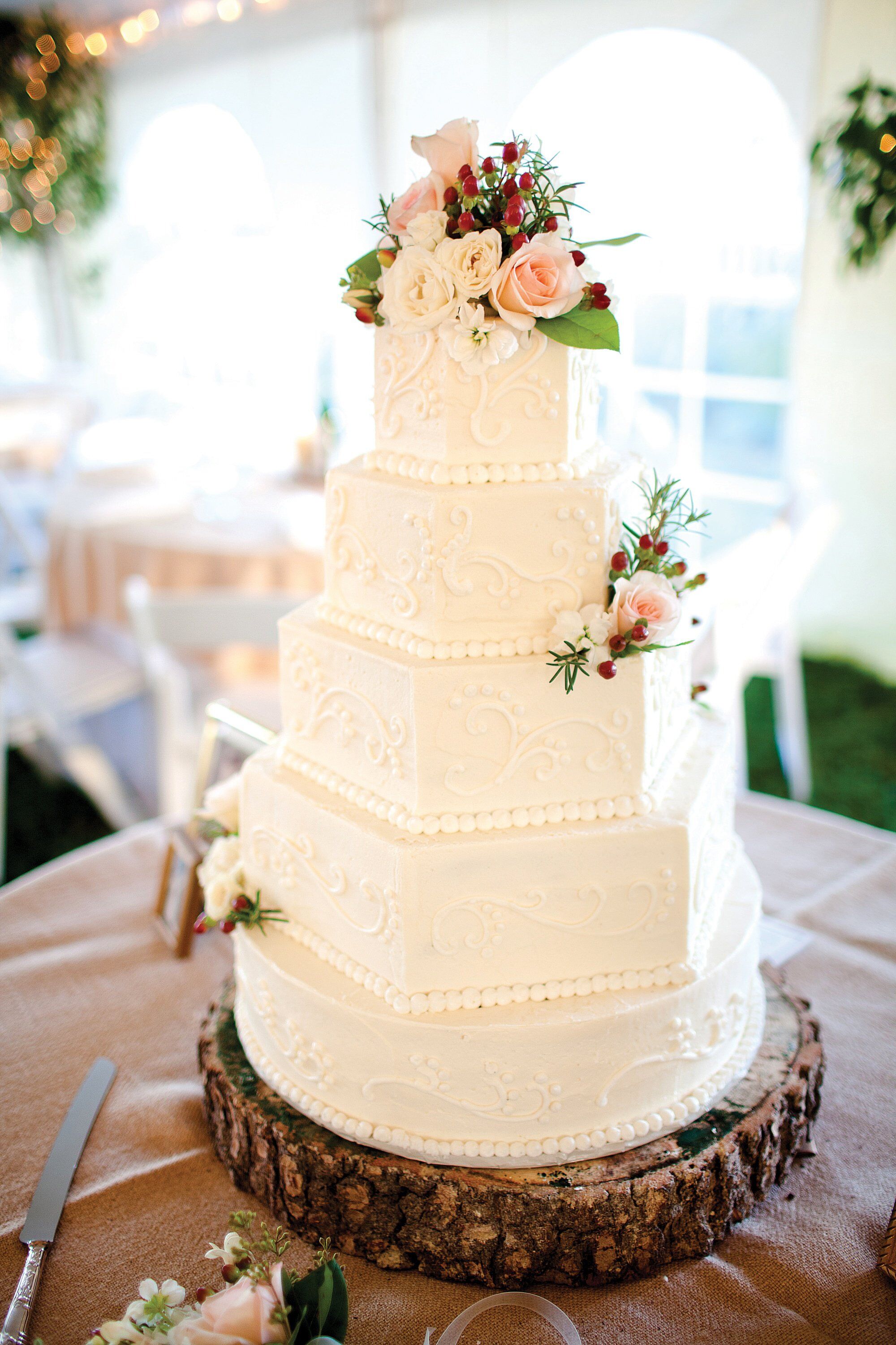 Hexagonal Wedding Cake