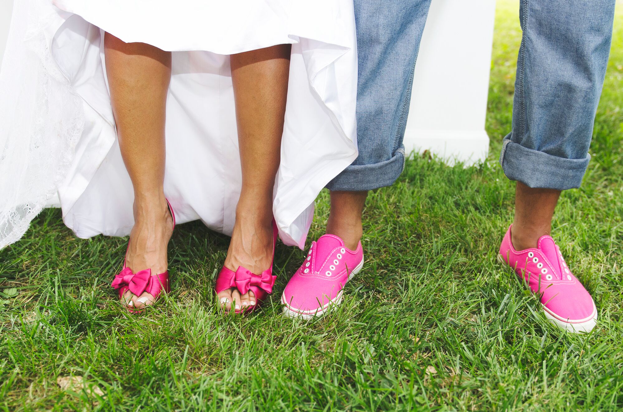 bright pink shoes for wedding