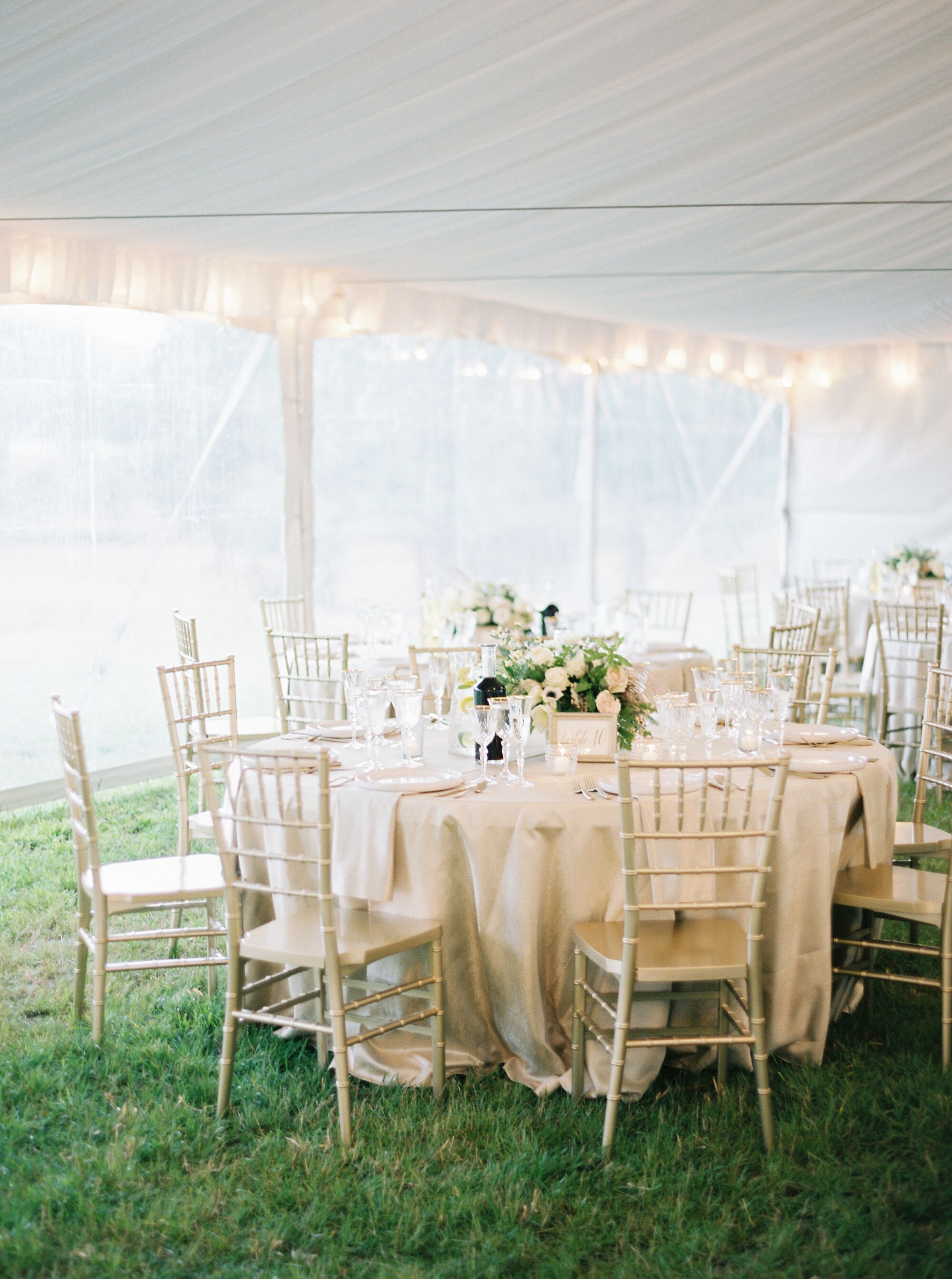 Elegant Reception Tent Tablescape