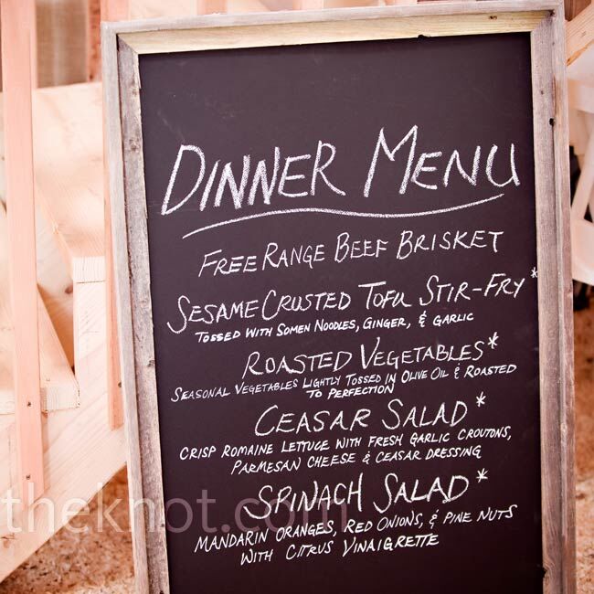 Chalkboard Dinner Menu