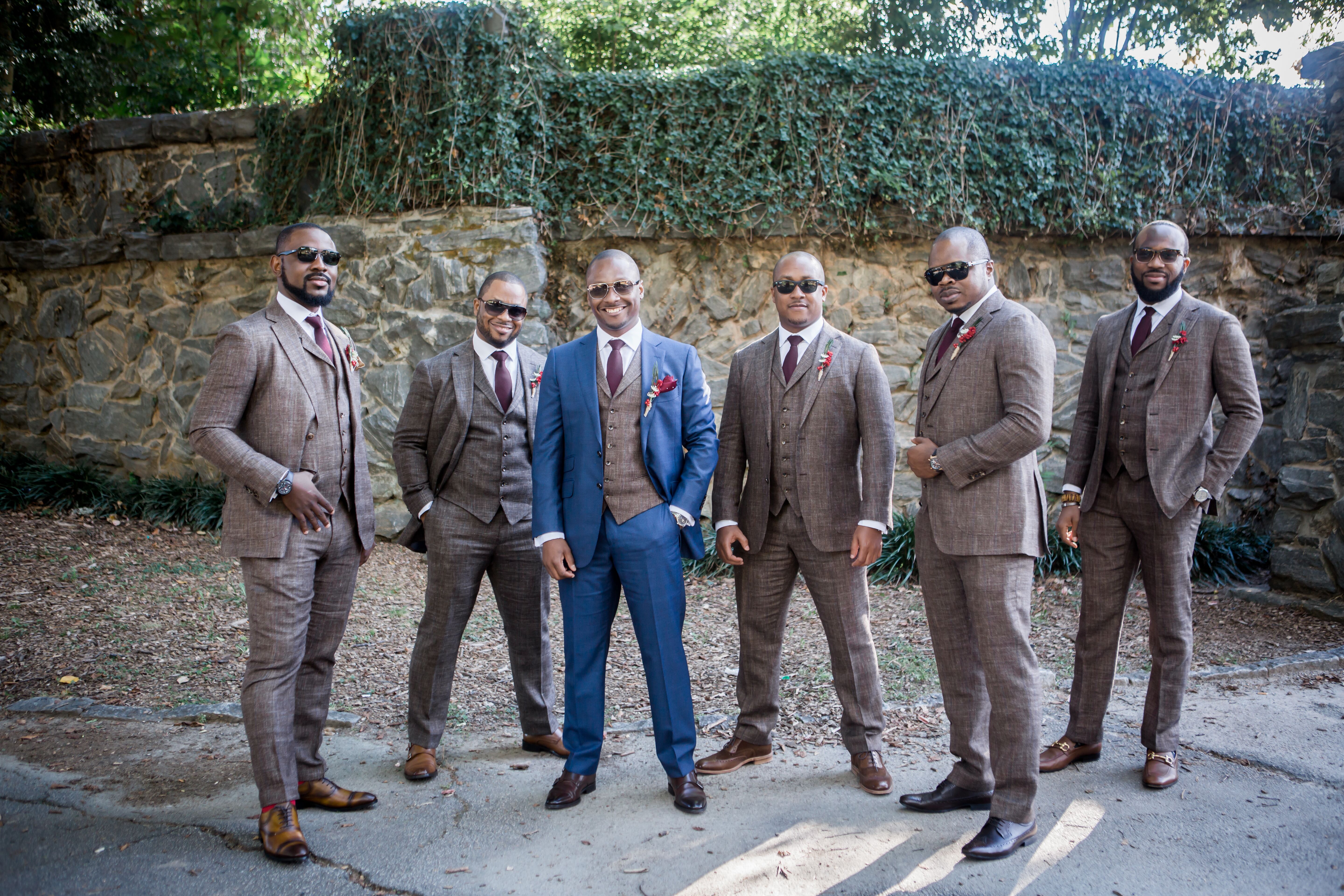 Groomsmen beige outlet suits