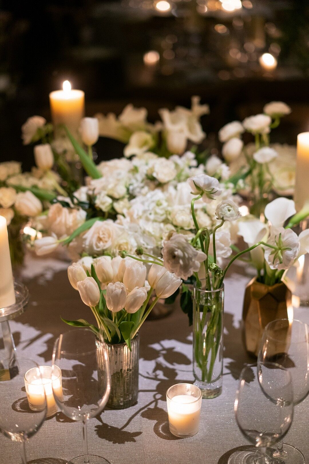 white tulips wedding